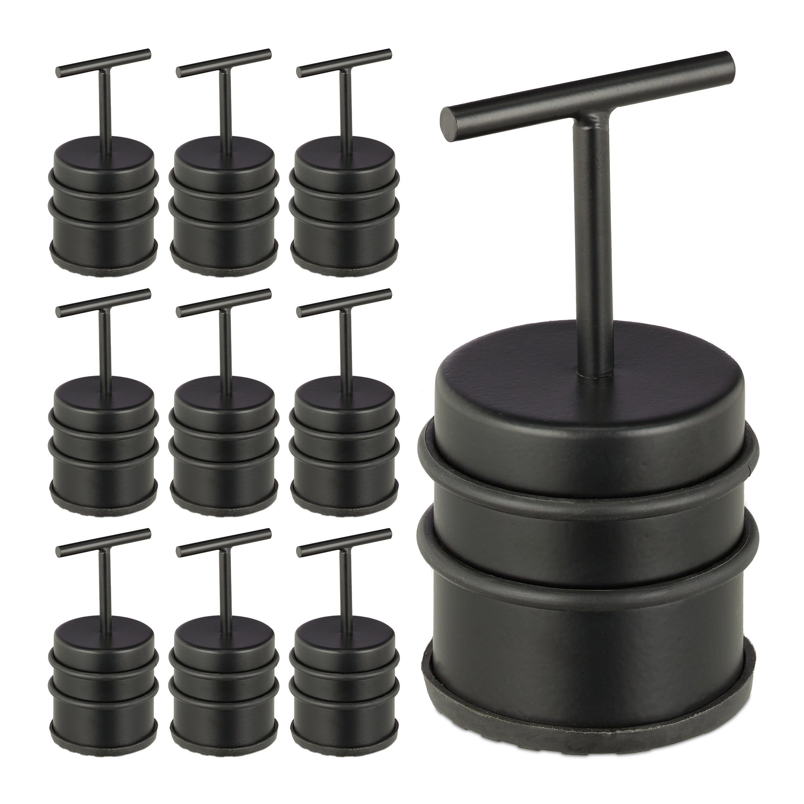 Türstopper 10 x Türstopper mit Griff schwarz