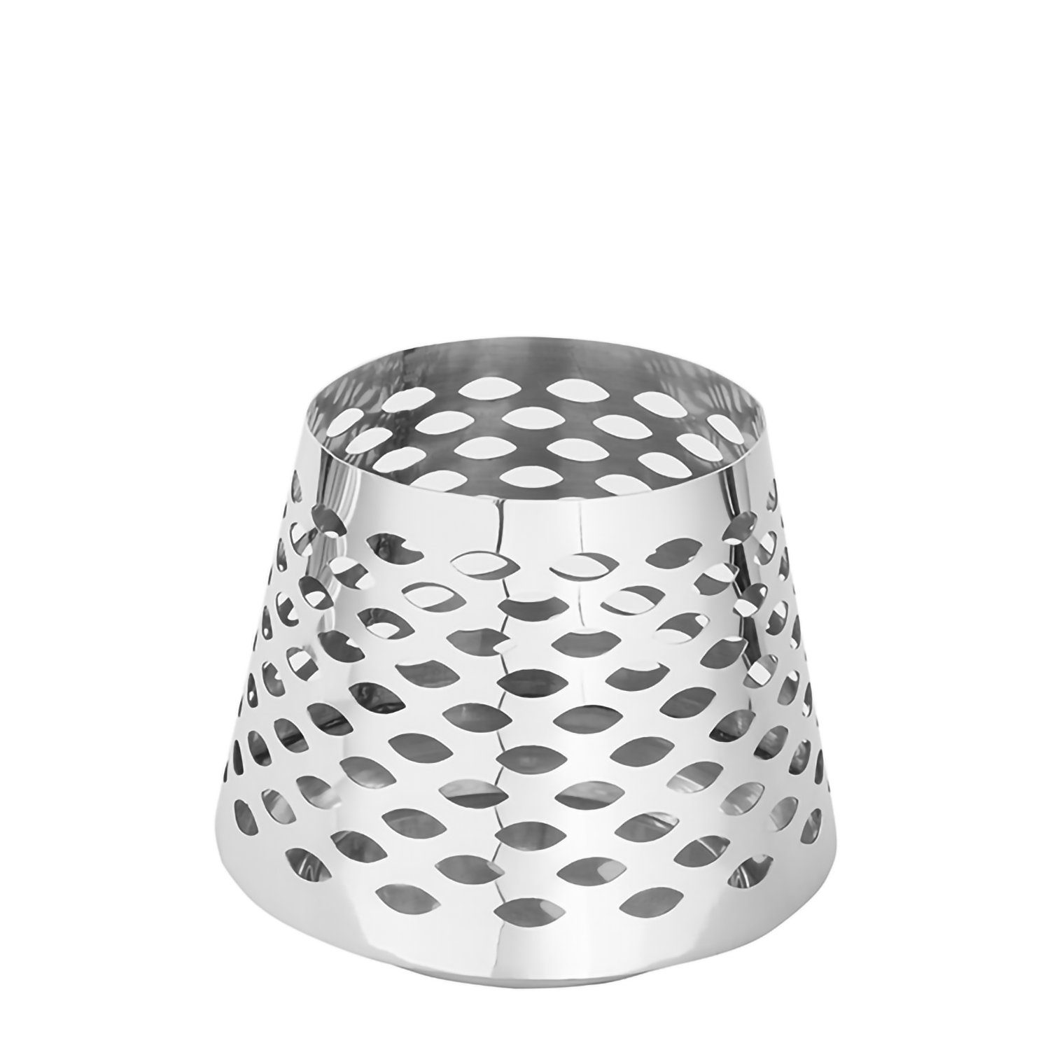 Fink Windlicht LUMA Windlicht - H. 19cm x Ø 19cm - silber - Edelstahl (1 St., Kerzenleuchter - Windlichthalter), Teelichthalter Deko für Wohnzimmer - Sanfte Reinigung empfohlen