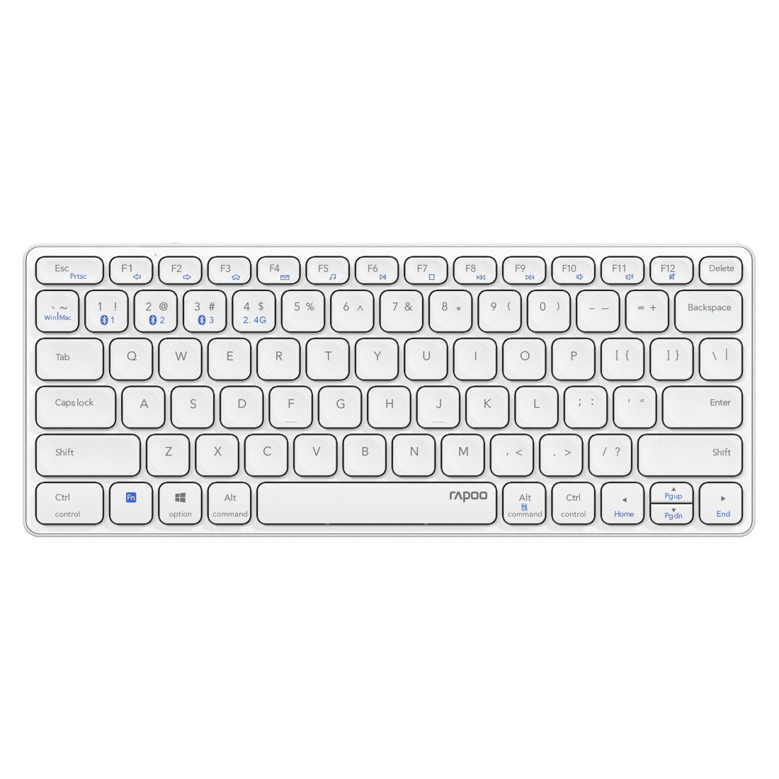 Rapoo E9600M kabellose Tastatur, Bluetooth, 2.4 GHz Wireless-Tastatur