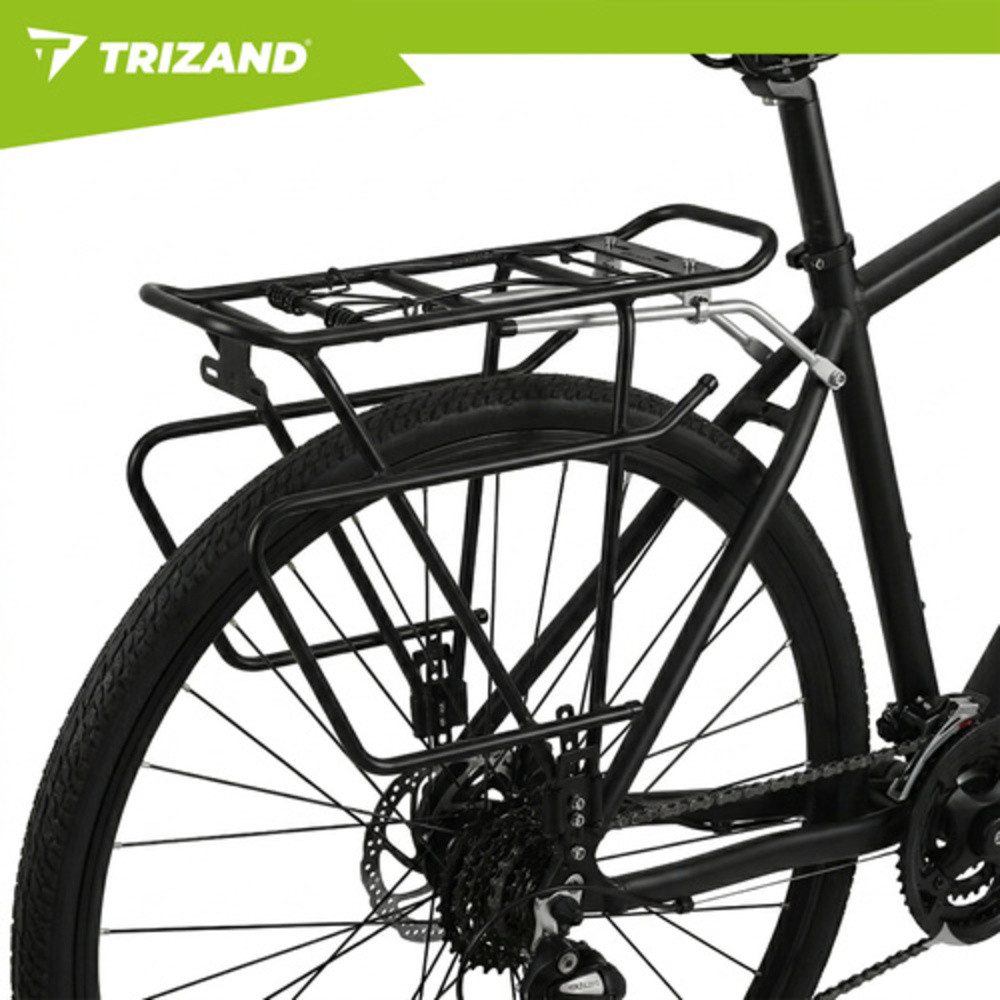 Trizand Fahrrad-Gepäckträger Fahrradträger Gepäckträger (Spar-Set, bis 25 kg), Universell passend für fast alle gängigen Fahrradgrößen