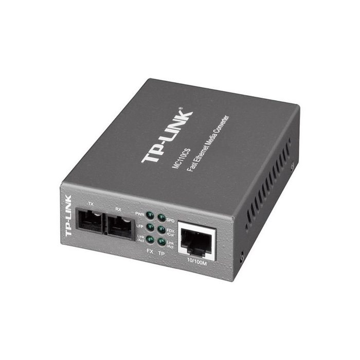 TP-Link MC110CS Medienkonverter 10Base-T 100 Mbps Singlemode Fiber Base-F grau