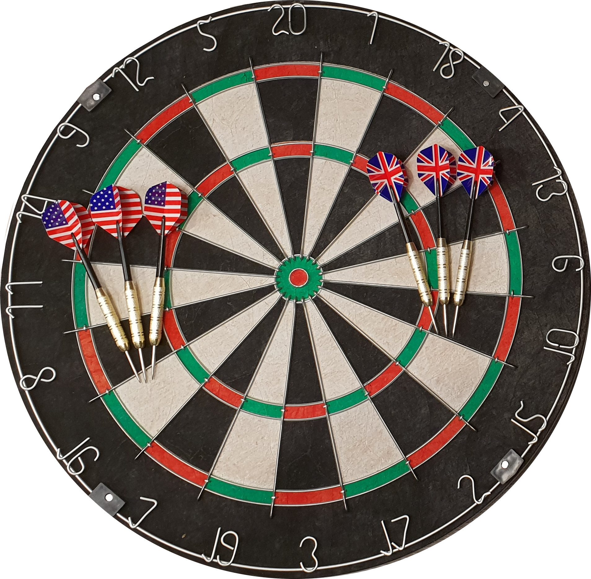 Dartscheibe Steeldart Scheibe Dartboard inkl. 2 Satz Dartpfeile