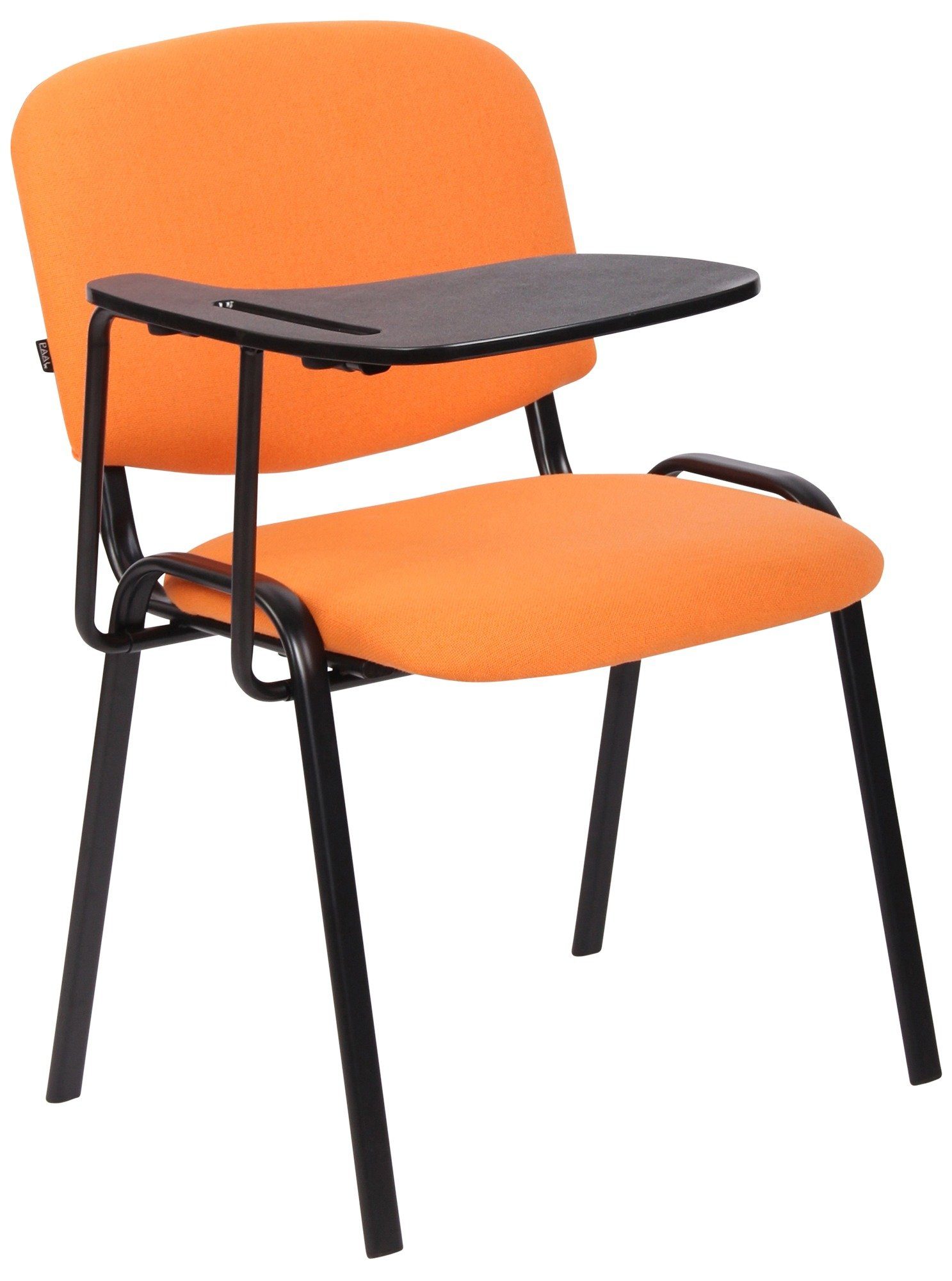 CLP Besucherstuhl Ken Stoff, Klapptisch & gepolsterte Sitzfläche orange