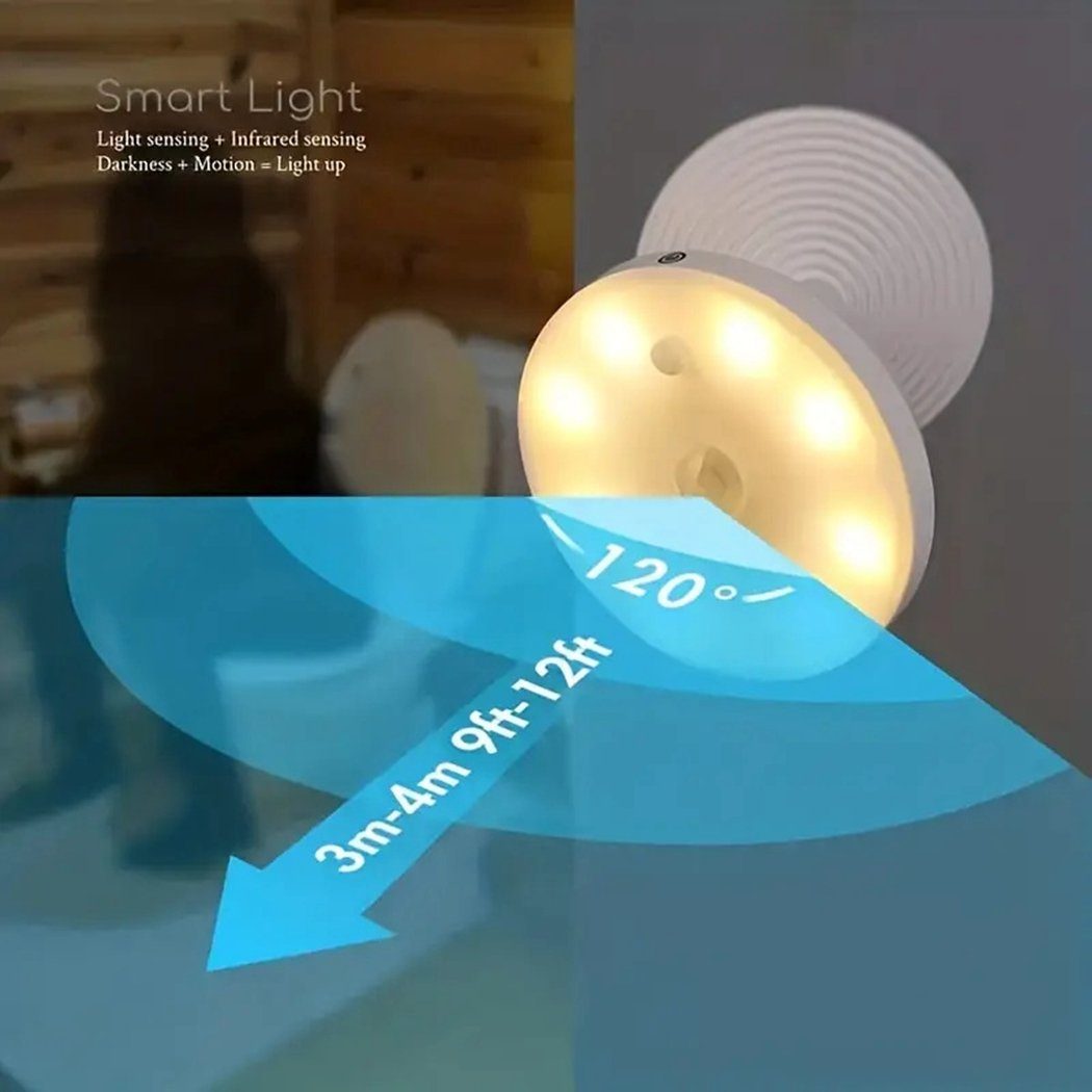TUABUR LED Nachtlicht menschlichen Körper, für drehbares Sensorlicht Sensorlicht den