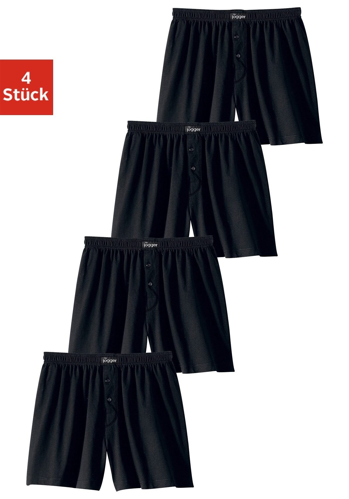 le jogger® Weiter Boxer (Packung, 4-St) aus angenehm weicher Baumwoll-Quali günstig online kaufen