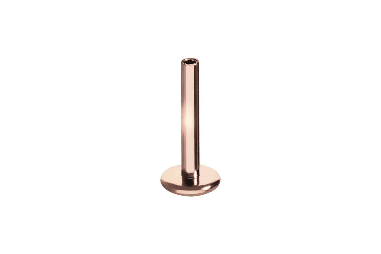 Piercing-Set Titan Labret mit Innengewinde ohne Kugel ABGERUNDETE PLATTE