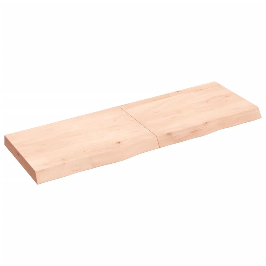 furnicato Tischplatte Unbehandelt cm 120x40x(2-6) Eiche Massivholz
