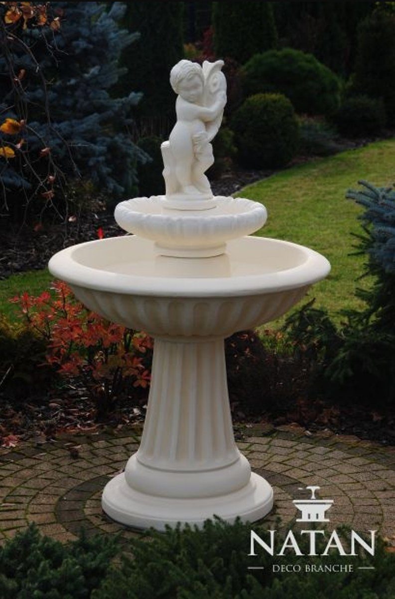 JVmoebel Skulptur Zierbrunnen Garten 140cm Skulptur Deko Fontaine Neu Brunnen Teich