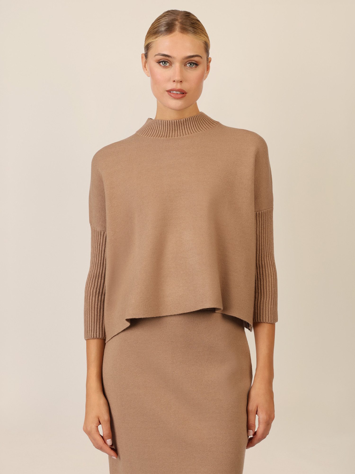 Apart Stehkragenpullover mit Stehkragen und Rippenstruktur günstig online kaufen