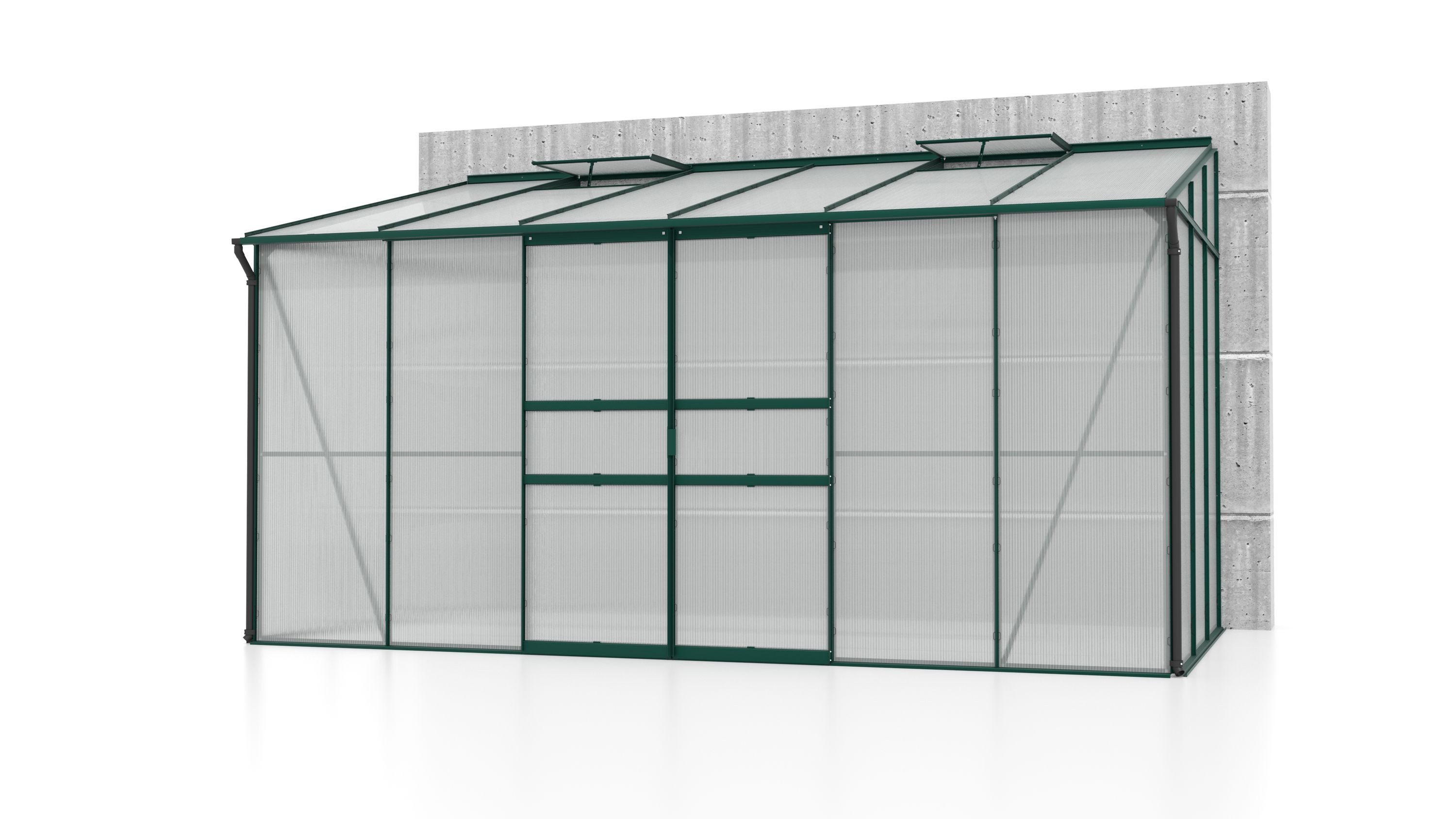 Vitavia Gewächshaus Ida 7800 HKP 4mm Smaragd Alu mit 2 Fenster grün | Rabatt: 17%