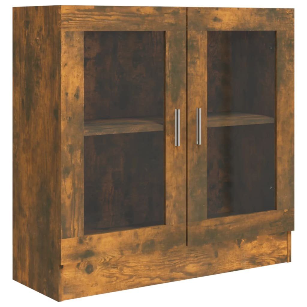 Holzwerkstoff, Vitrinenschrank Bücherregal 82,5x30,5x80 1-tlg. Räuchereiche vidaXL cm