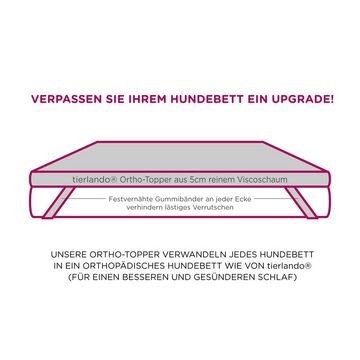 tierlando® Tierbett Ortho-Topper Kunstleder, Orthopädische Matratzenauflage, pflegeleicht