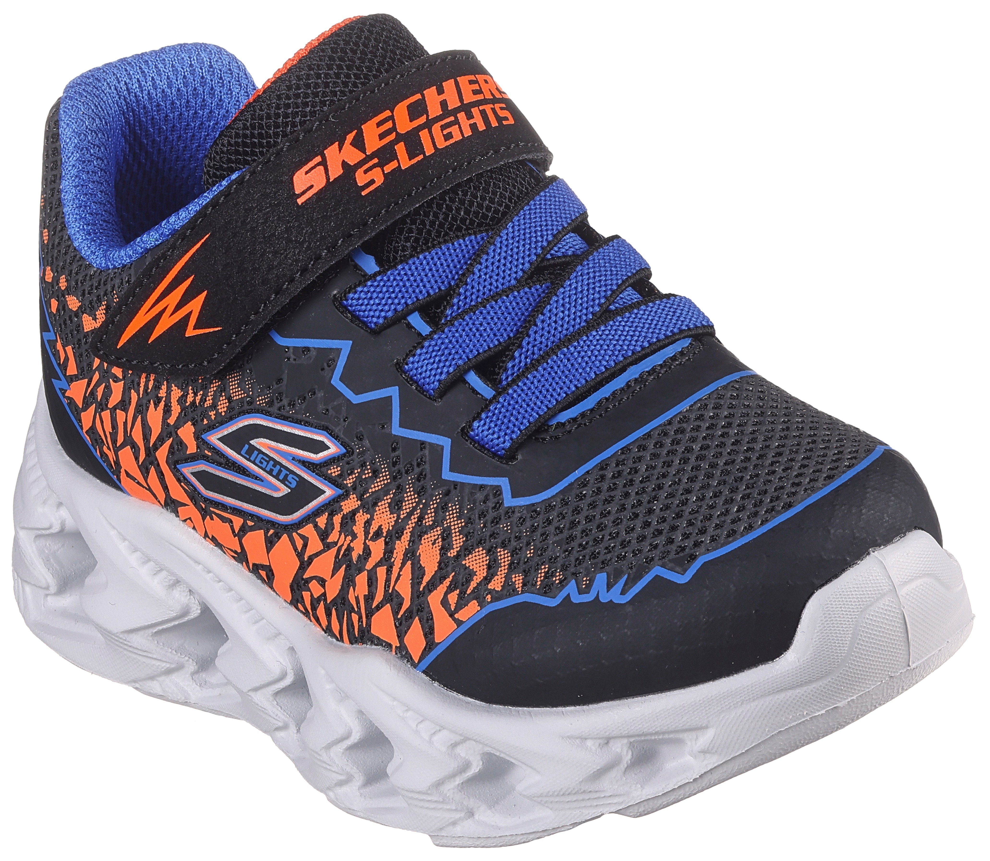 Skechers Kids VORTEX 2.0, Blinkschuh Lauflernschuh Klettschuh, Sneaker, Blinkschuh mit praktischem Klettverschluss