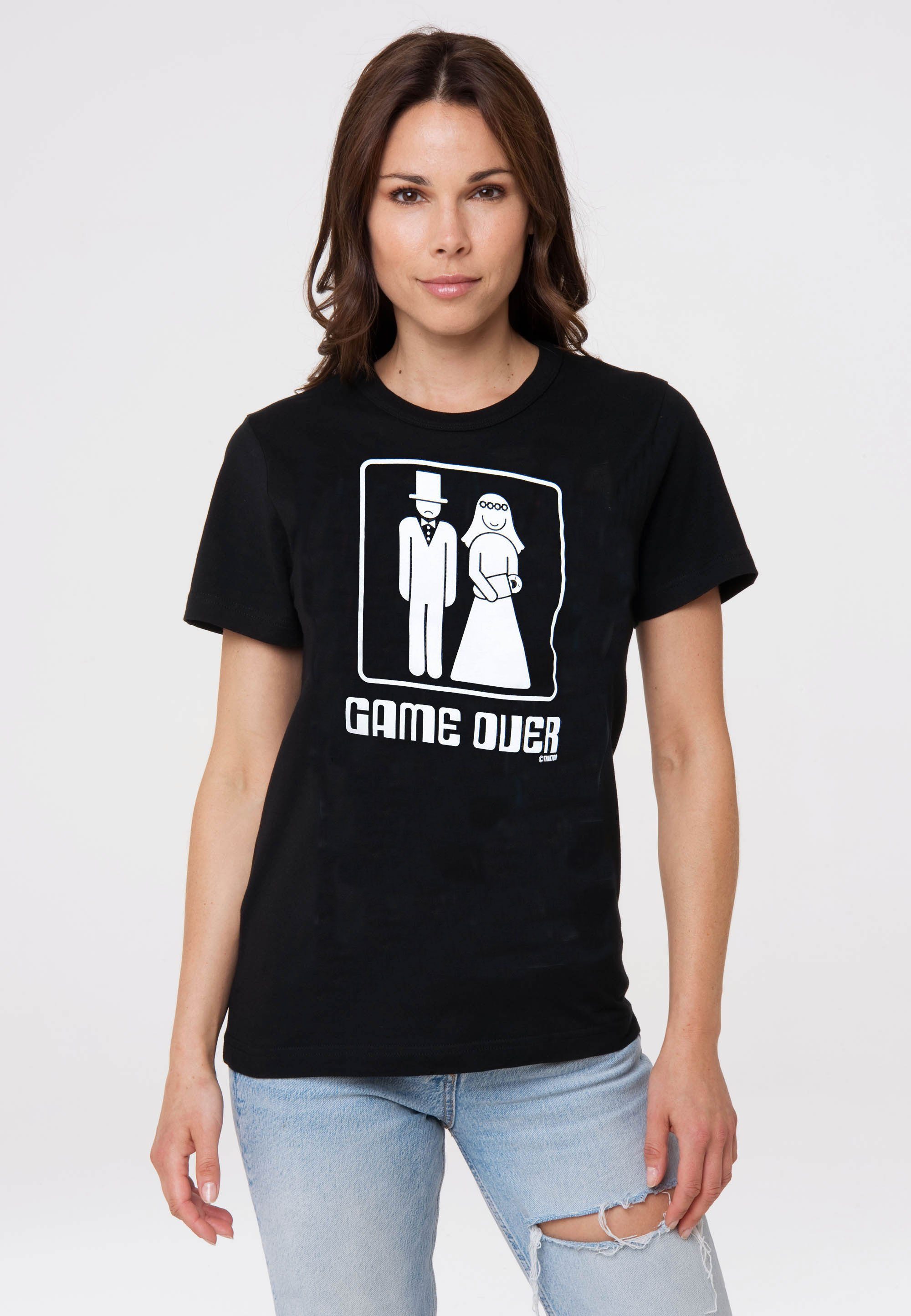 LOGOSHIRT T-Shirt Game Over mit lustigem Print
