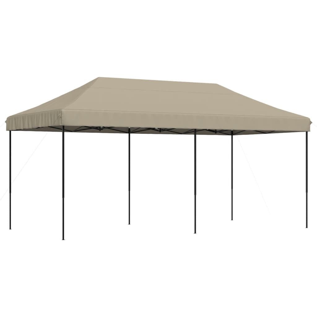 Pavillon Partyzelt Faltbar Pop-Up Taupe 580x292x315 cm Pavillon