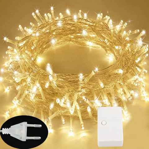 LETGOSPT LED-Lichterkette 20m/50m/100m LED Lichterkette, 8 Modi Dimmbar