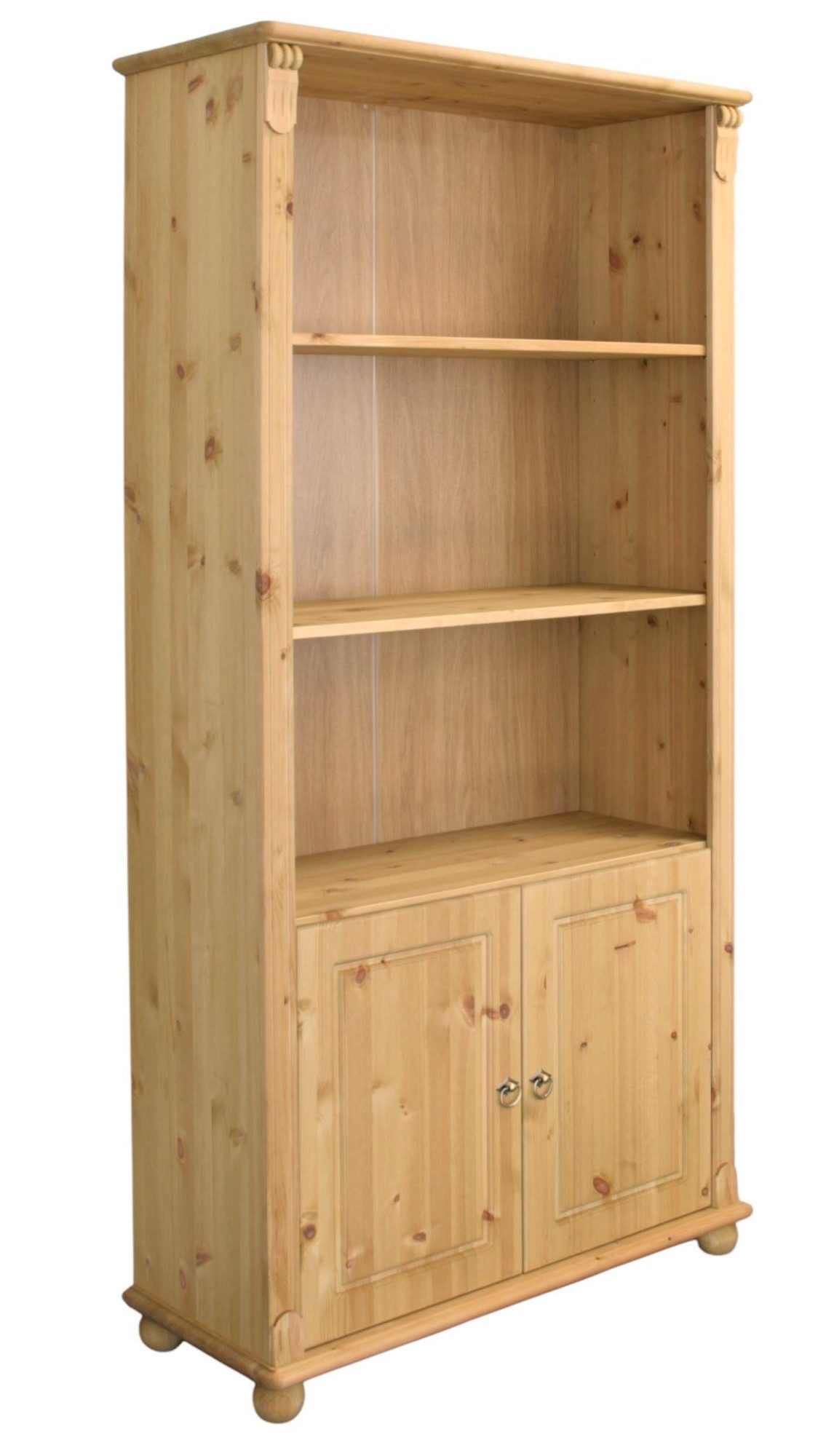 OTTO home Regal Tessin, Standregal, Bücherregal, aus massiver Kiefer, Breite 90 cm, Höhe 181 cm, mit Türen