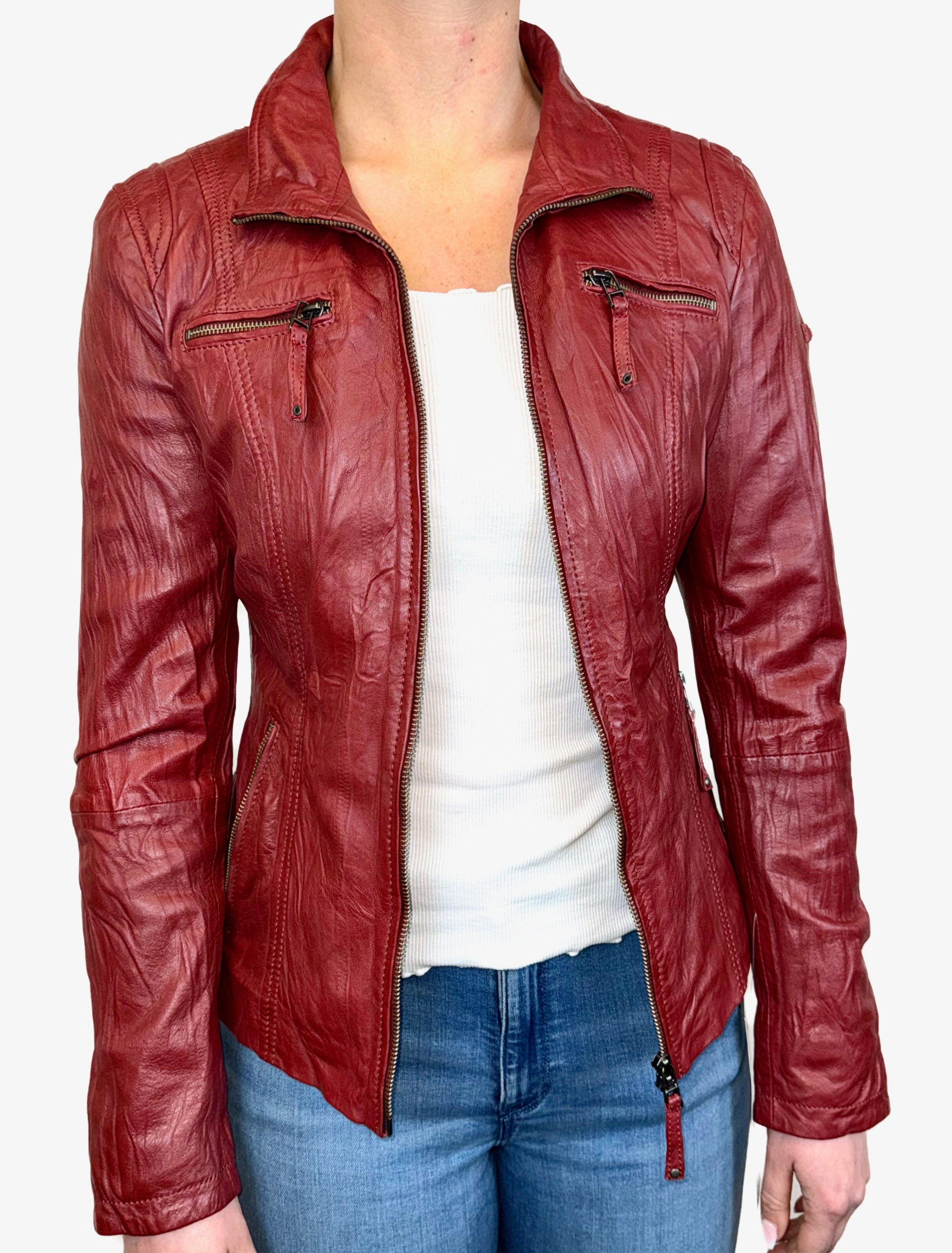 Lederjacke aus feinstem Lammnappa