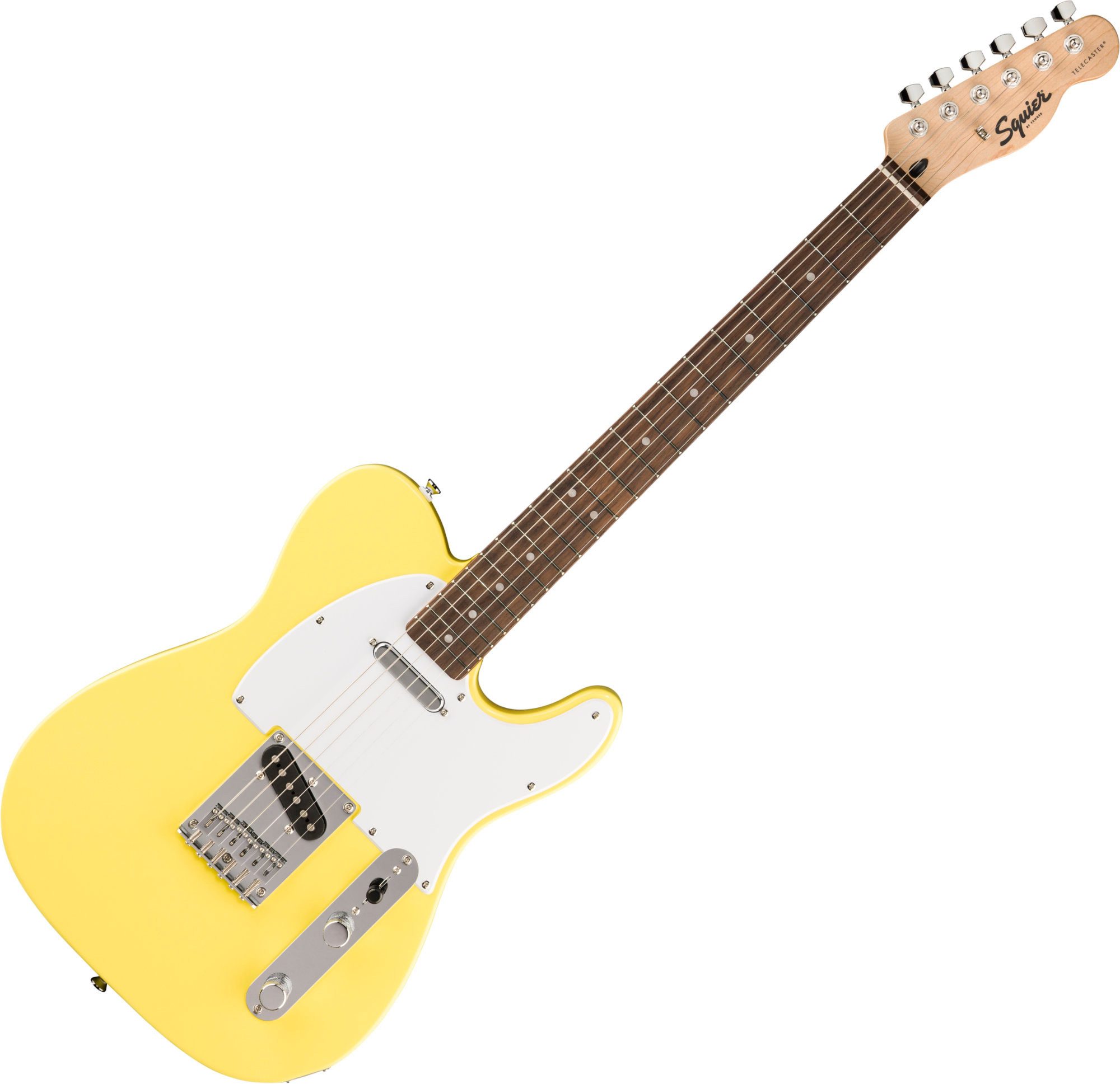 Squier E-Gitarre Sonic Telecaster Canary Yellow, Telecaster, Lorbeer-Griffbrett