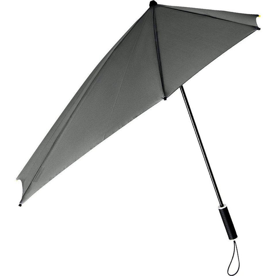 Impliva Stockregenschirm STORMaxi Sturmschirm aerodynamischer Regenschirm,  durch seine besondere Form dreht sich der Schirm in den Wind, hält bis zu  100 km/h aus