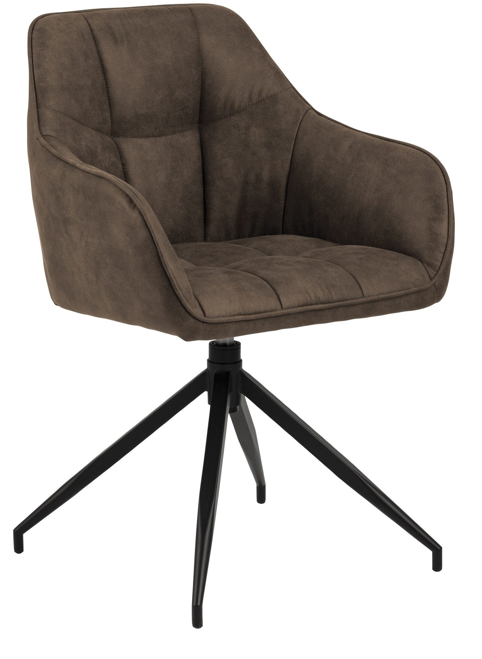 ACTONA GROUP Armlehnstuhl in Braun, Polyester, Stahl - 58x84,5x54,5cm (BxHxT)