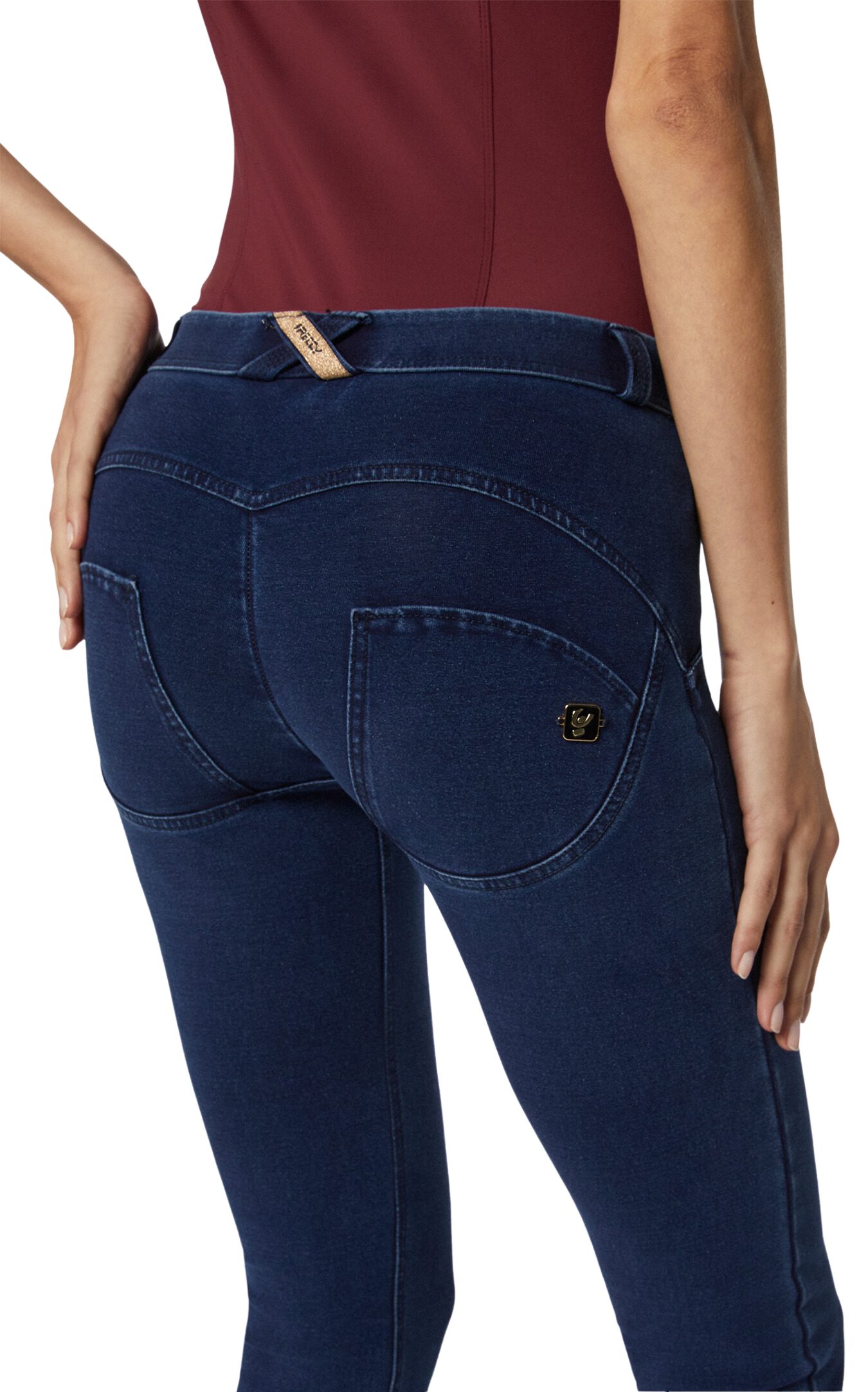 Freddy Jeggings WRUP47RF412, normaler Taillenbund und Bootcut-Saum aus Deni günstig online kaufen