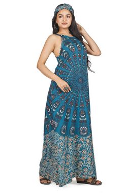 Guru-Shop Midikleid Langes Boho Sommerkleid, indisches Maxikleid -.. alternative Bekleidung