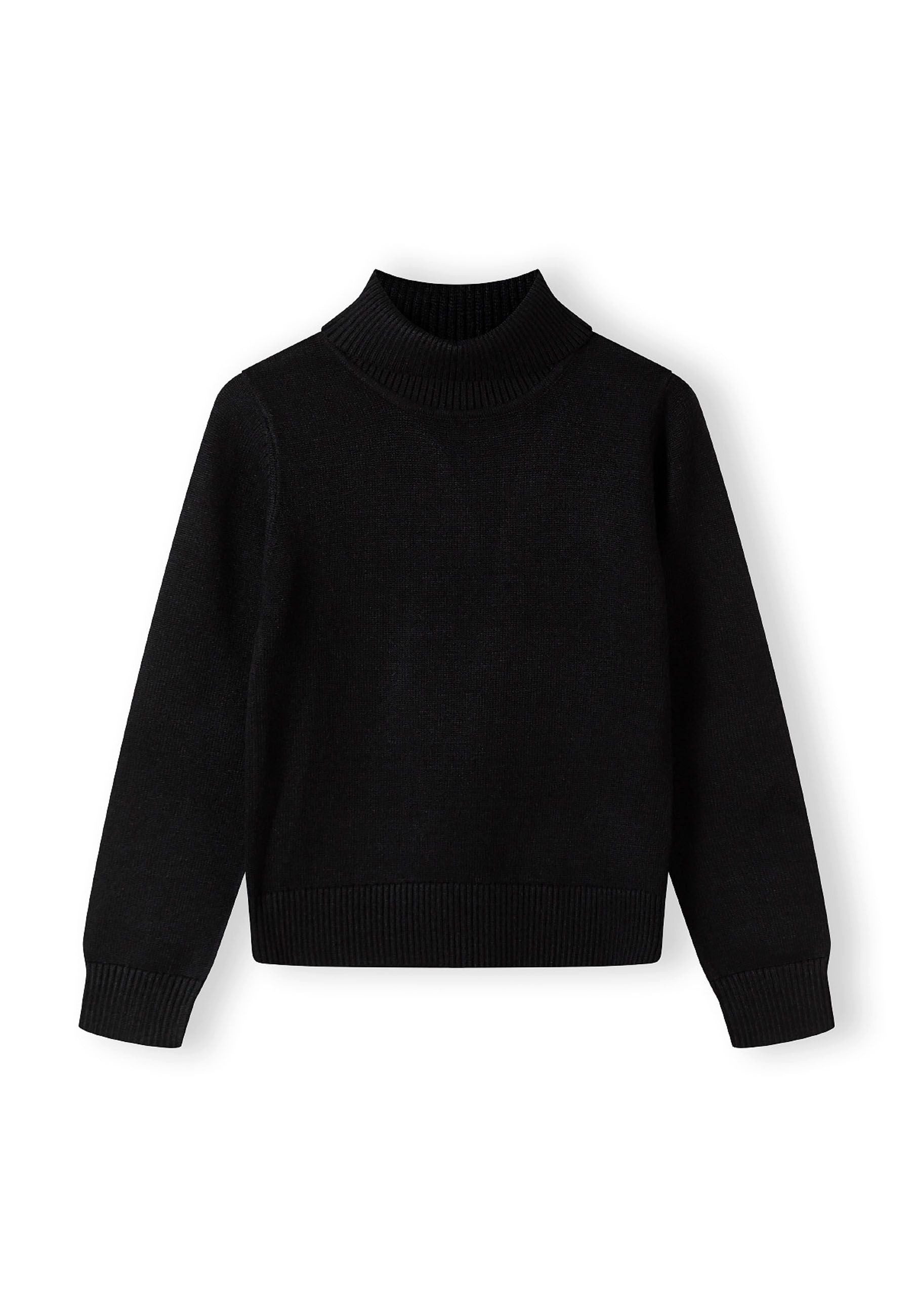 MINOTI Stehkragenpullover für Mädchen aus Feinstrick Rippkragen
