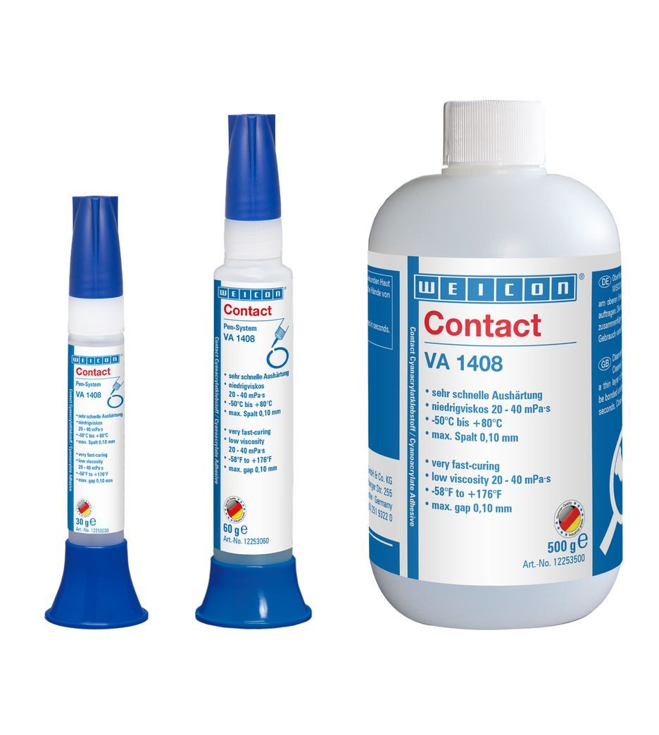 WEICON Sekundenkleber VA 1408 Cyanacrylat-Klebstoff, (Pen), für spezielle Anforderungen, niedrigviskos