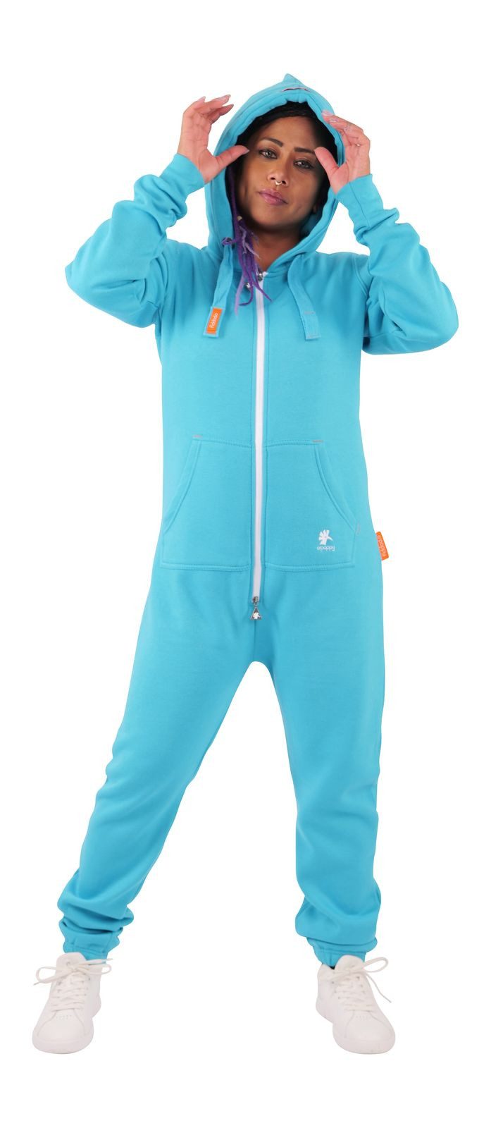 O'Poppy Jumpsuit Damen türkis (1-tlg) mit Kapuze und Eingrifftaschen günstig online kaufen