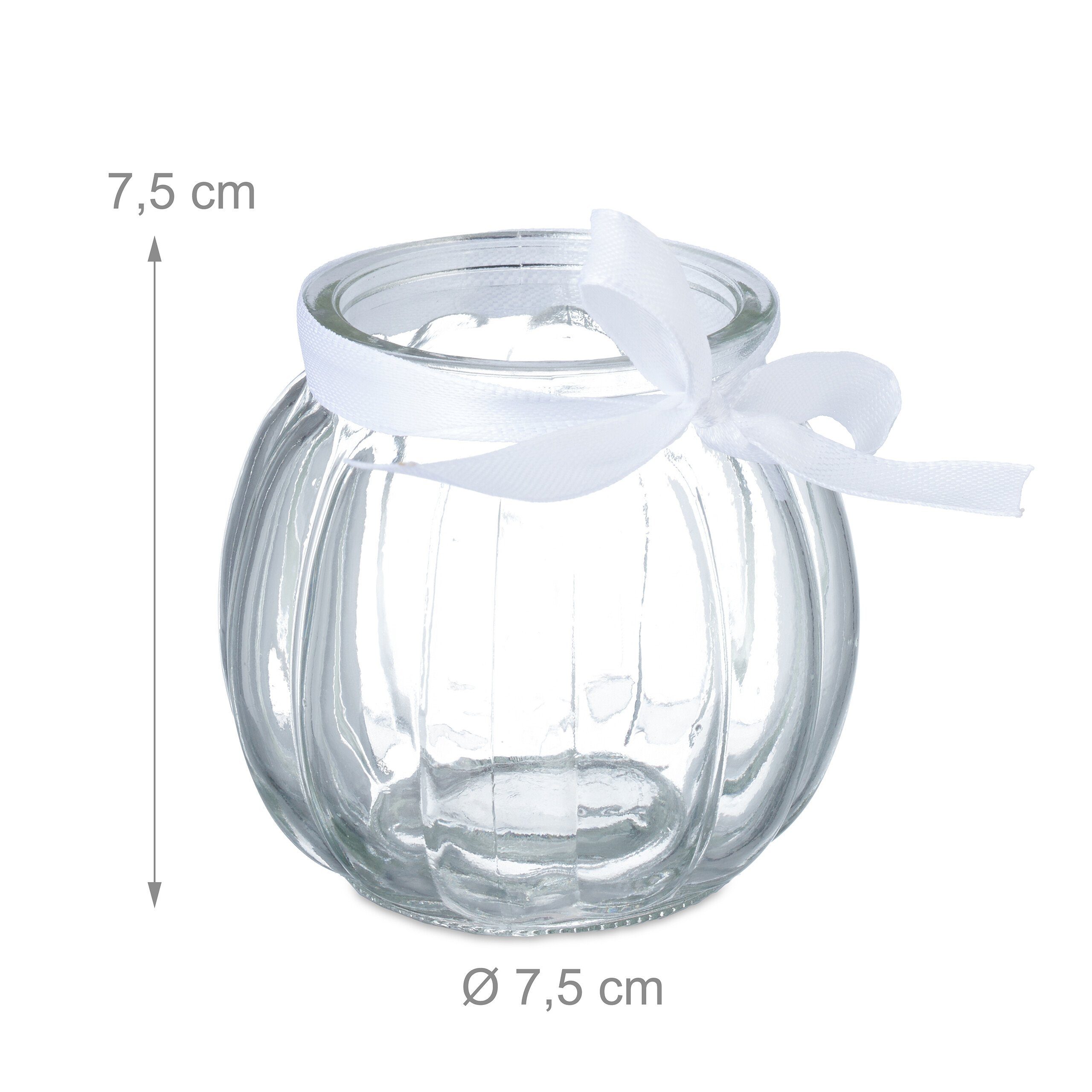 relaxdays Windlicht Transparentes Windlicht im 12er Set (12 St) – Bild 4 von 5