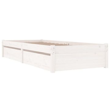 vidaXL Bett Bett mit Schubladen Weiß 90x190 cm