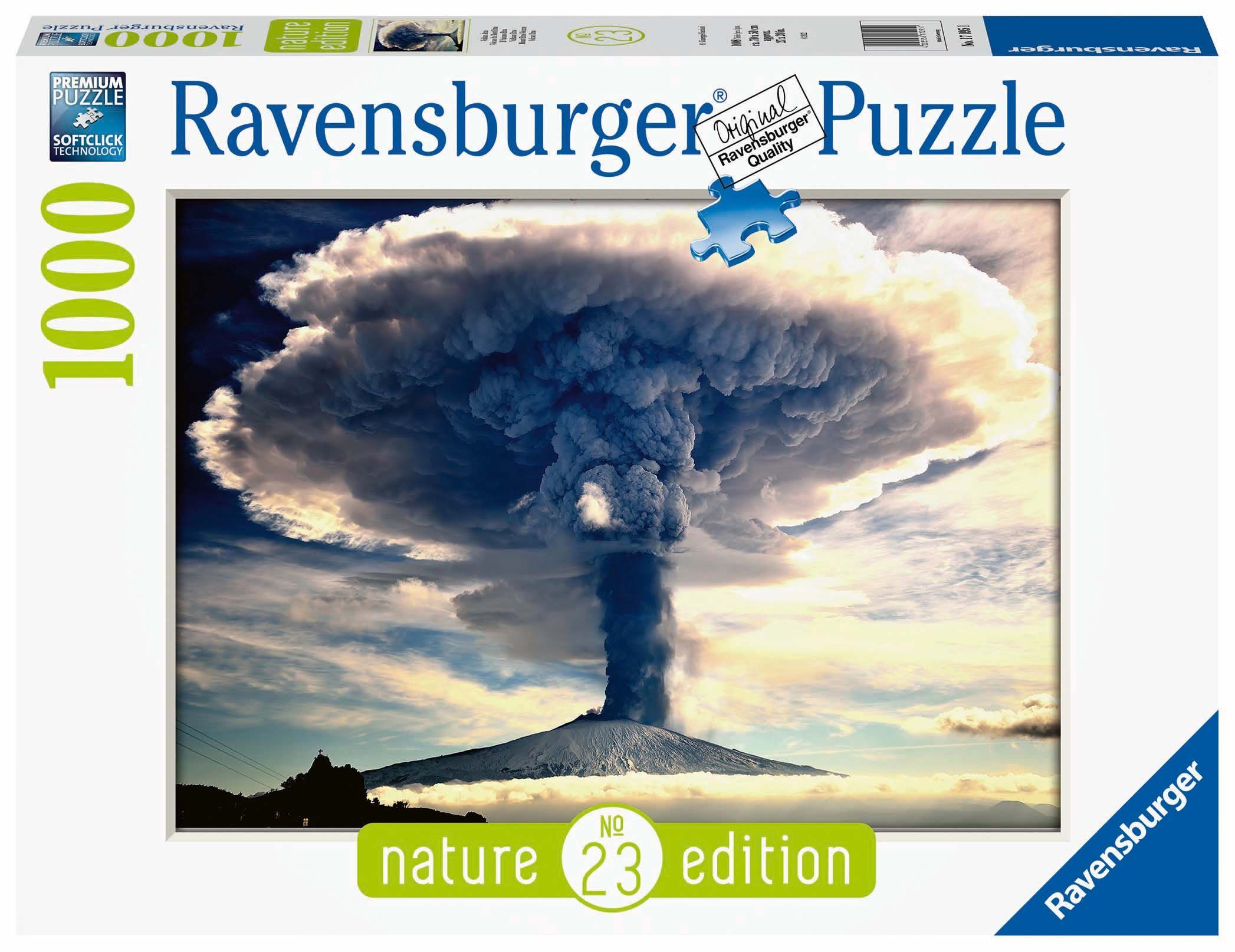Ravensburger Puzzle Vulkan Ätna, 1000 Puzzleteile, Made in Germany, FSC® - schützt Wald - weltweit