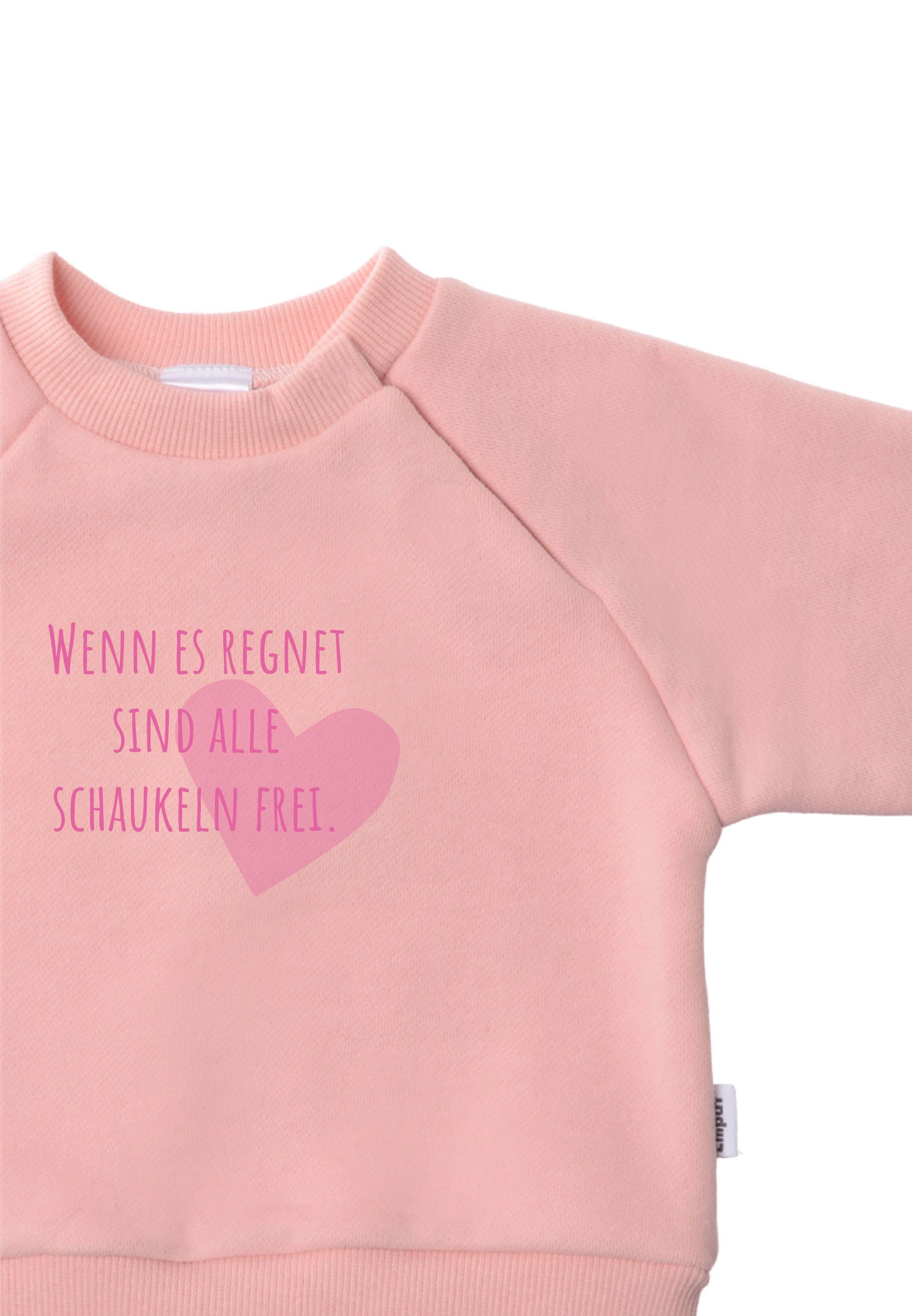 Liliput Sweatshirt Wenn es regnet sind alle Schaukeln frei mit  Rundhalsausschnitt