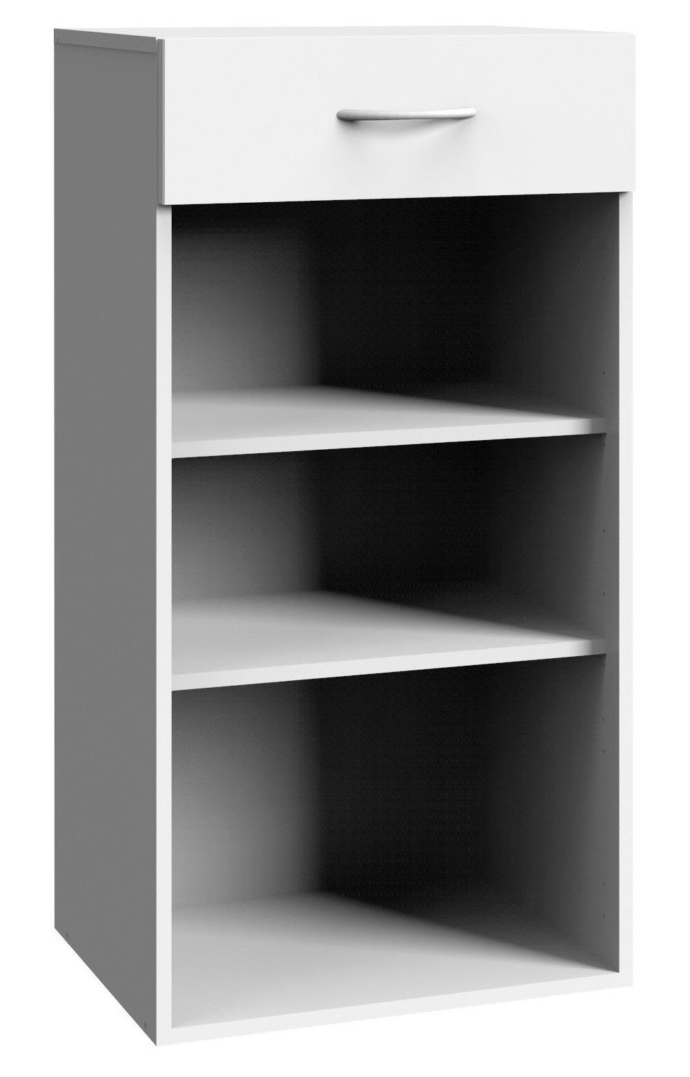 Wimex Stauraumregal Multiraumkonzept, offene Fächer, Einlegeböden, Schublade 1-tlg., 50x40x98cm weiß mit Schublade