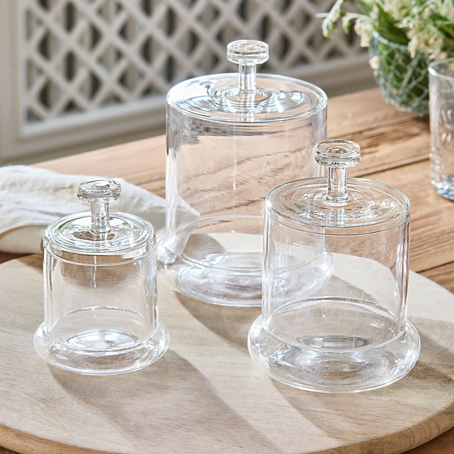Mirabeau Geschirr-Set Dose 3er Set Oirlan klar, Glas, Essgeschirr, Essservice