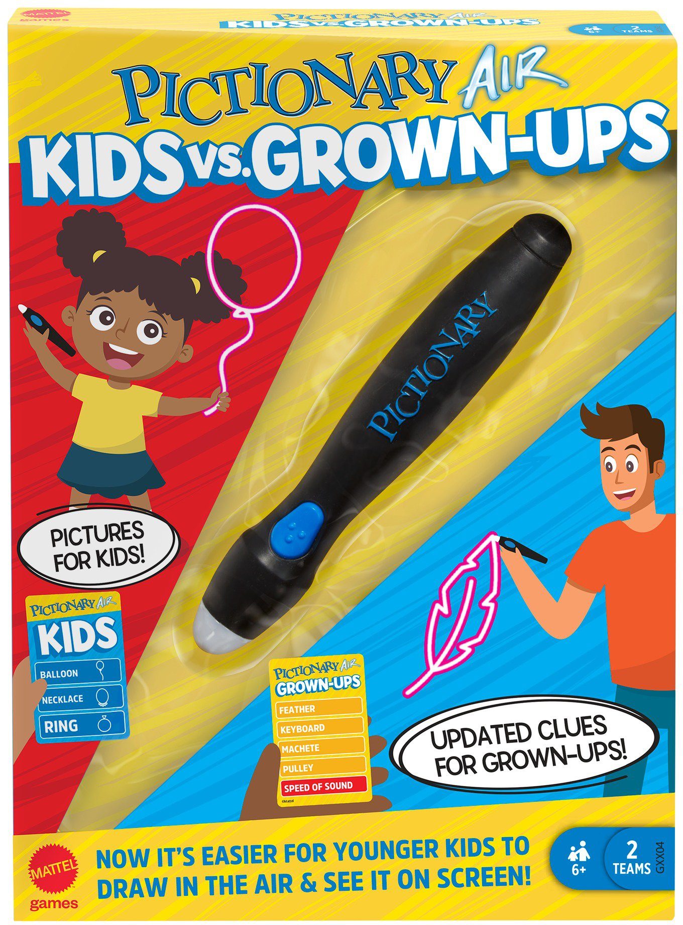Image of Mattel games Spiel, »Pictionary Air Klein gegen Groß«