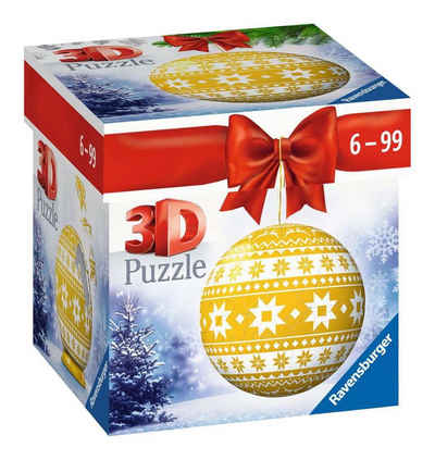 Ravensburger 3D-Puzzle 54 Teile Ravensburger 3D Puzzle Weihnachtskugel Norweger Muster 11269, 54 Puzzleteile