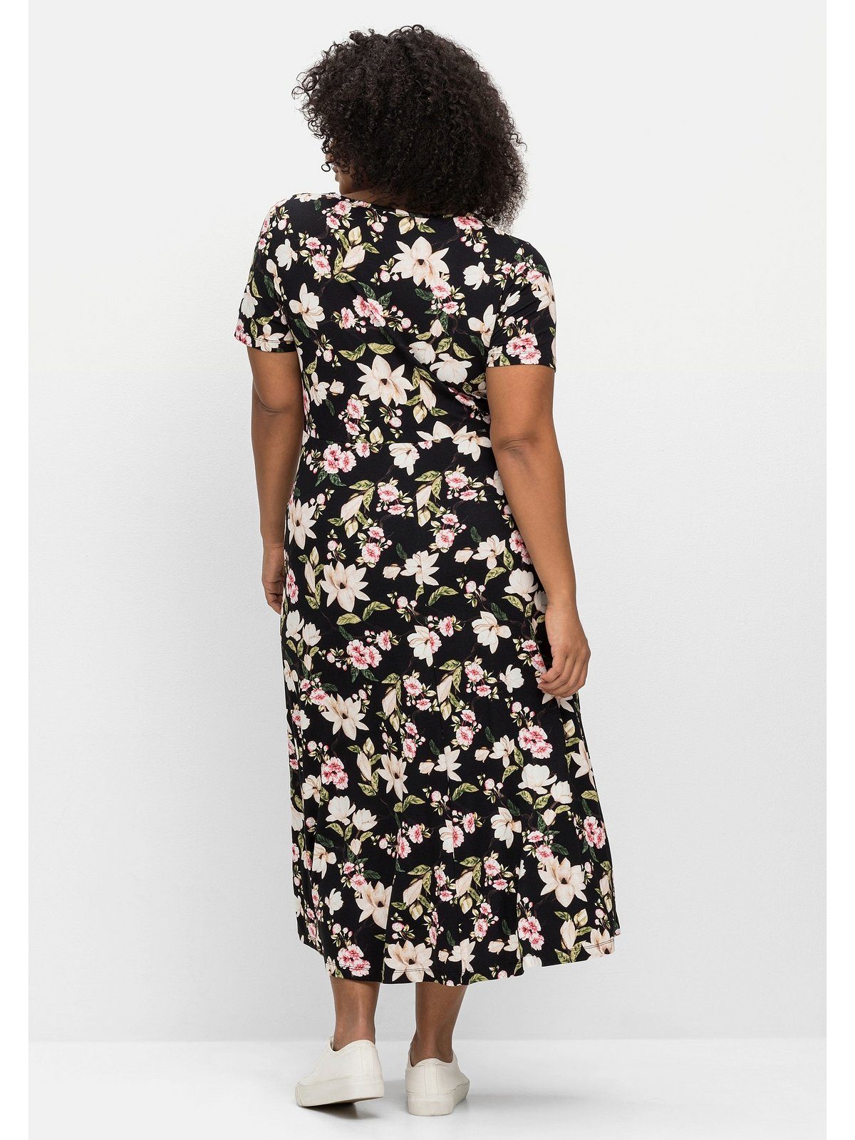 sheego by Joe Browns Jerseykleid Große Größen in Midilänge, mit Blumendruck
