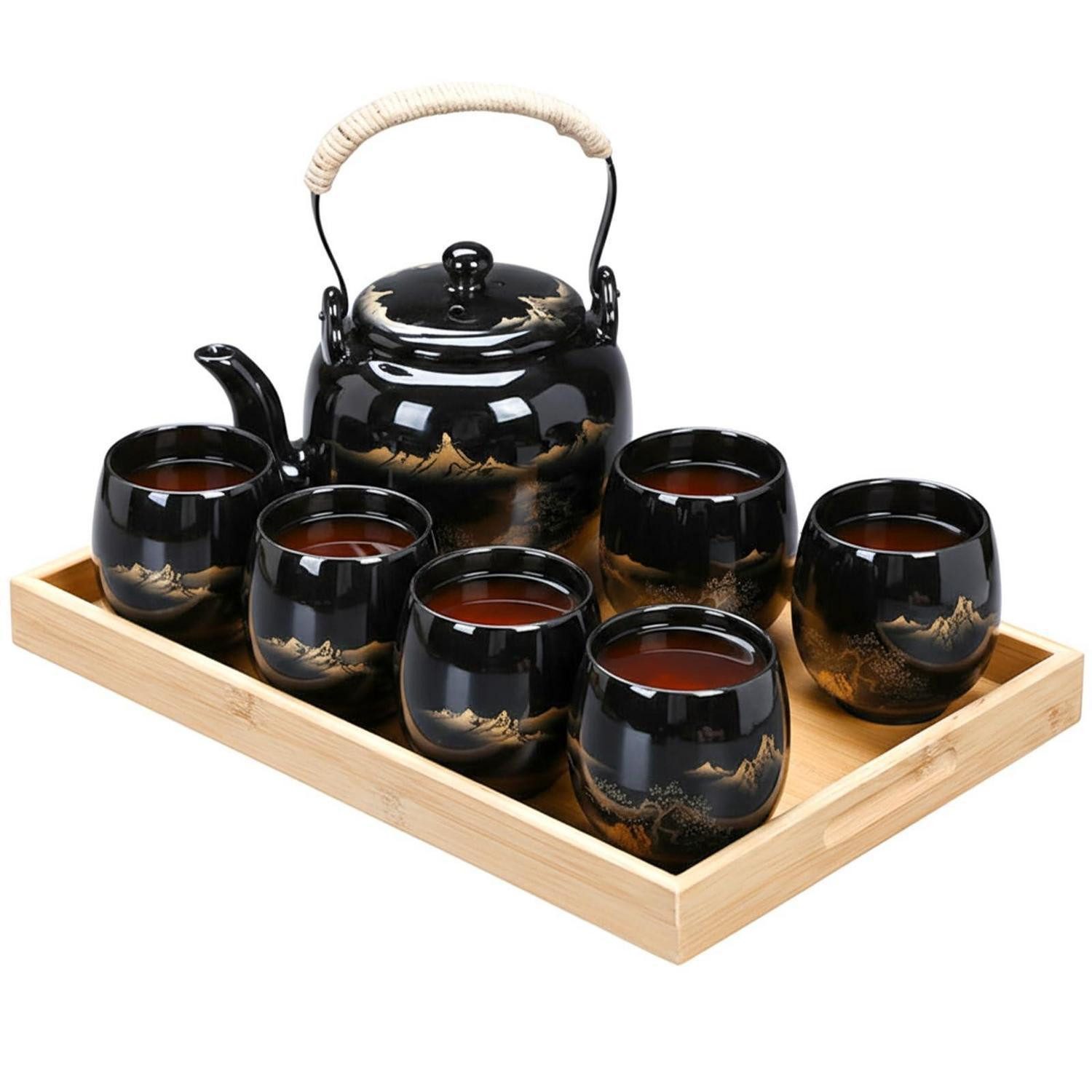 LuxusKollektion Teeservice Japanisches Teeservice 6 Tassen, Keramik