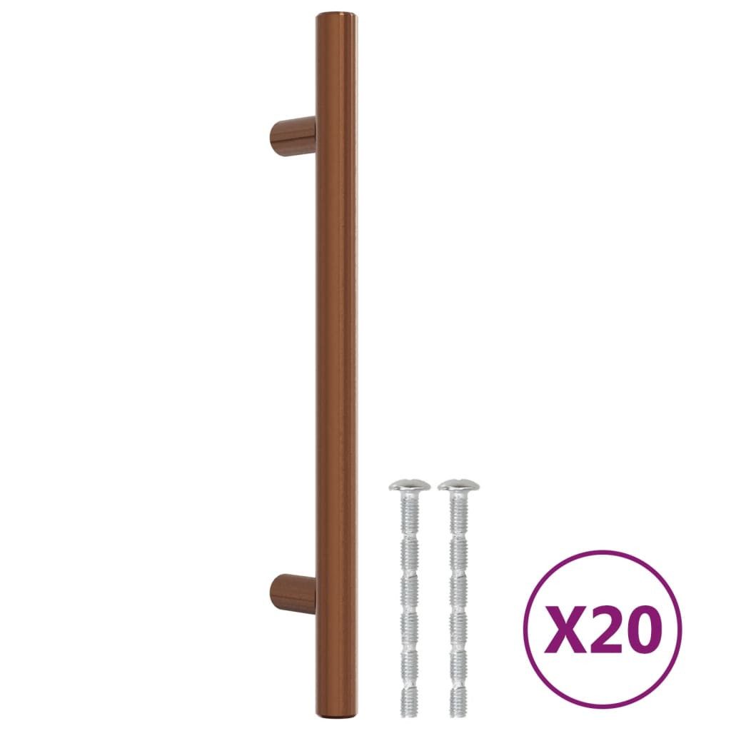 vidaXL Möbelgriff 128 mm Möbelgriffe 20 Stk Bronzen 128 mm Edelstahl Möbelknopf Schrankg