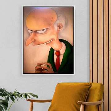 DOTCOMCANVAS® Leinwandbild Evil Burns, Leinwandbild Evil Mr. Burns Die Simpsons Comic Cartoon Portrait