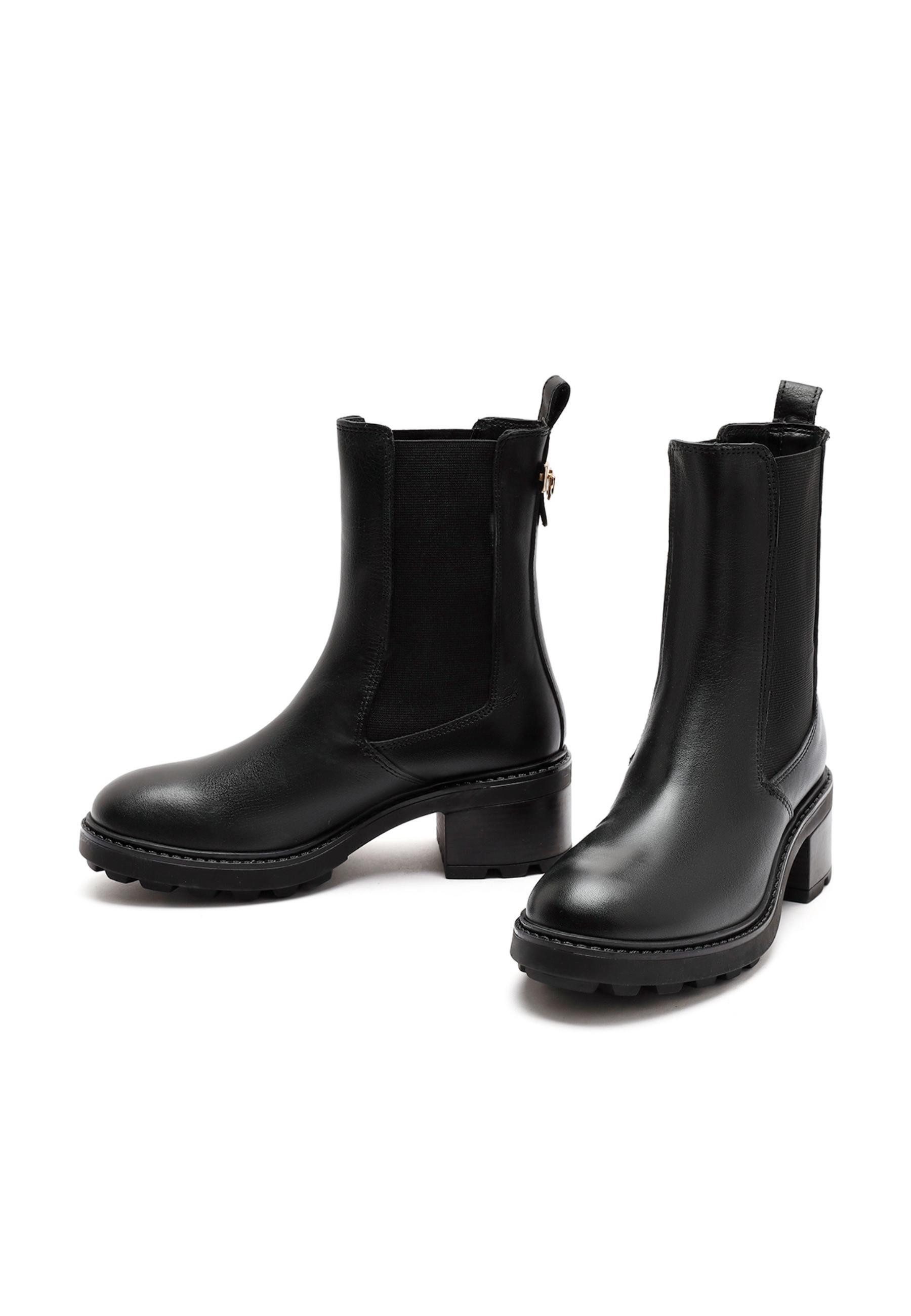 Derimod Chelsea Stiefeletten aus Leder mit Absatz Chelseaboots Lederfutter, TPU Sohle, Absatz 3,5 cm