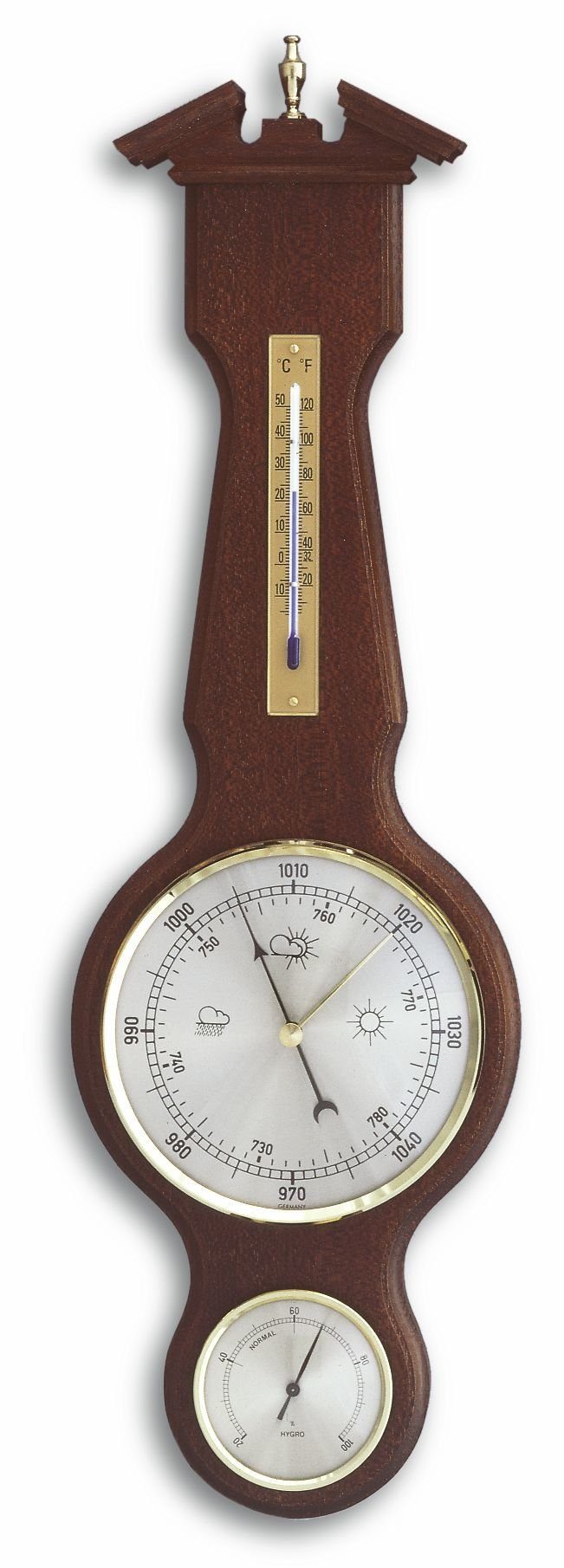 TFA Dostmann TFA 20.1047 Analoge Wetterstation aus Massivholz Wetterstation