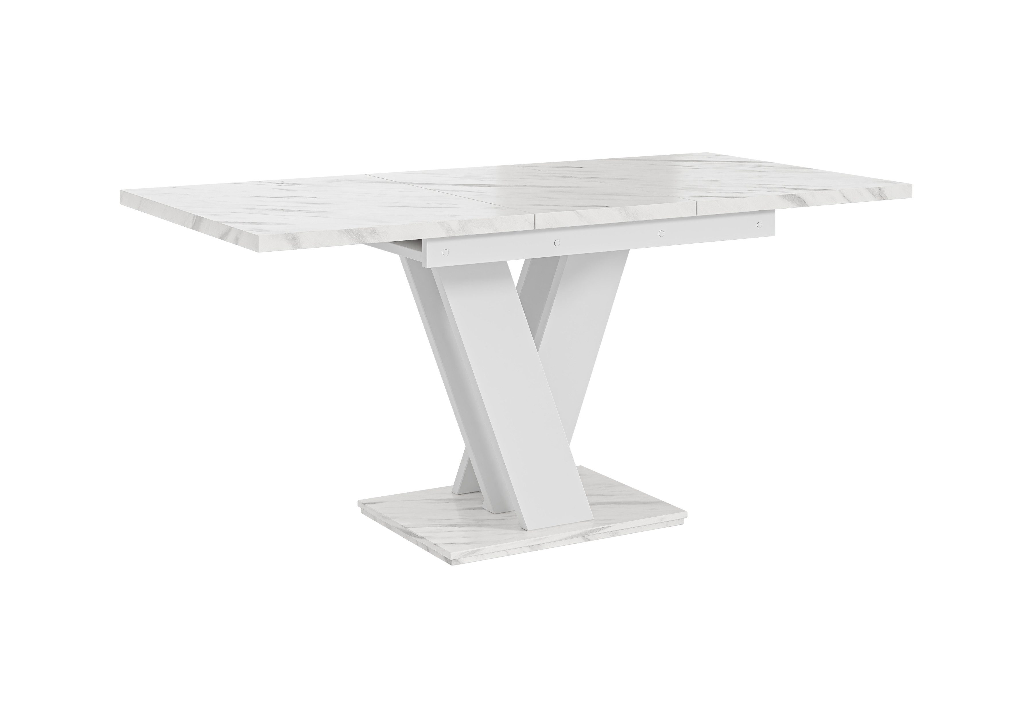 Home Collective Esstisch ausziehbar Tisch Küchentisch Esszimmertisch Ausziehtisch (Esszimmer Küche Wohnzimmer Esstisch erweiterbar), modernes Design mit V-Geste – Bild 2 von 5