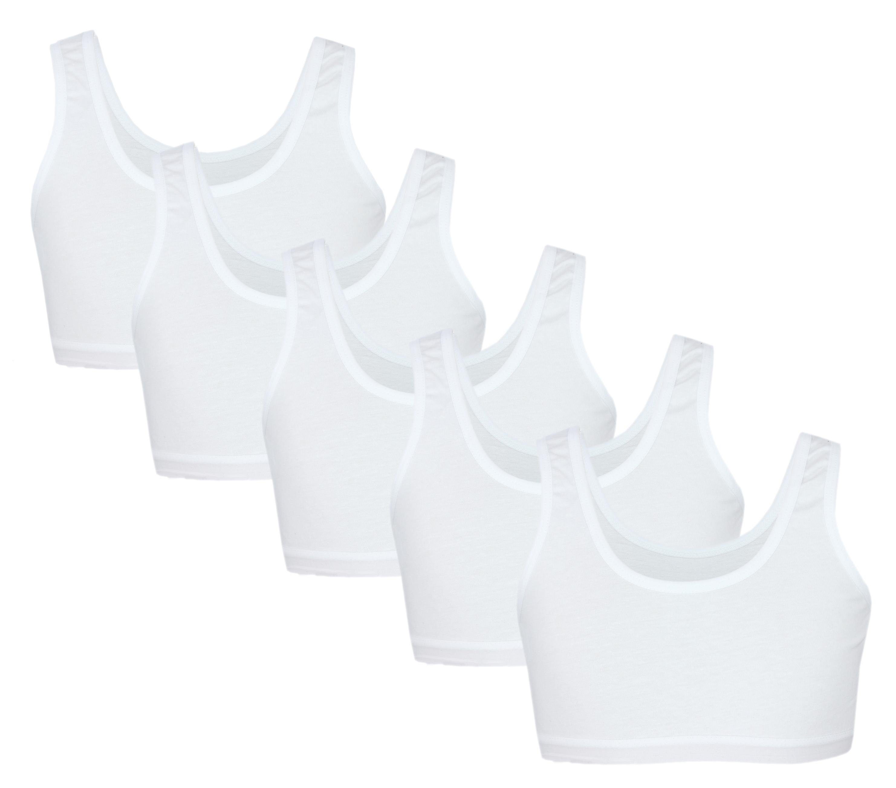 TupTam Bustier TupTam Mädchen Bustier Weiß Trägern mit 5er Pack breiten