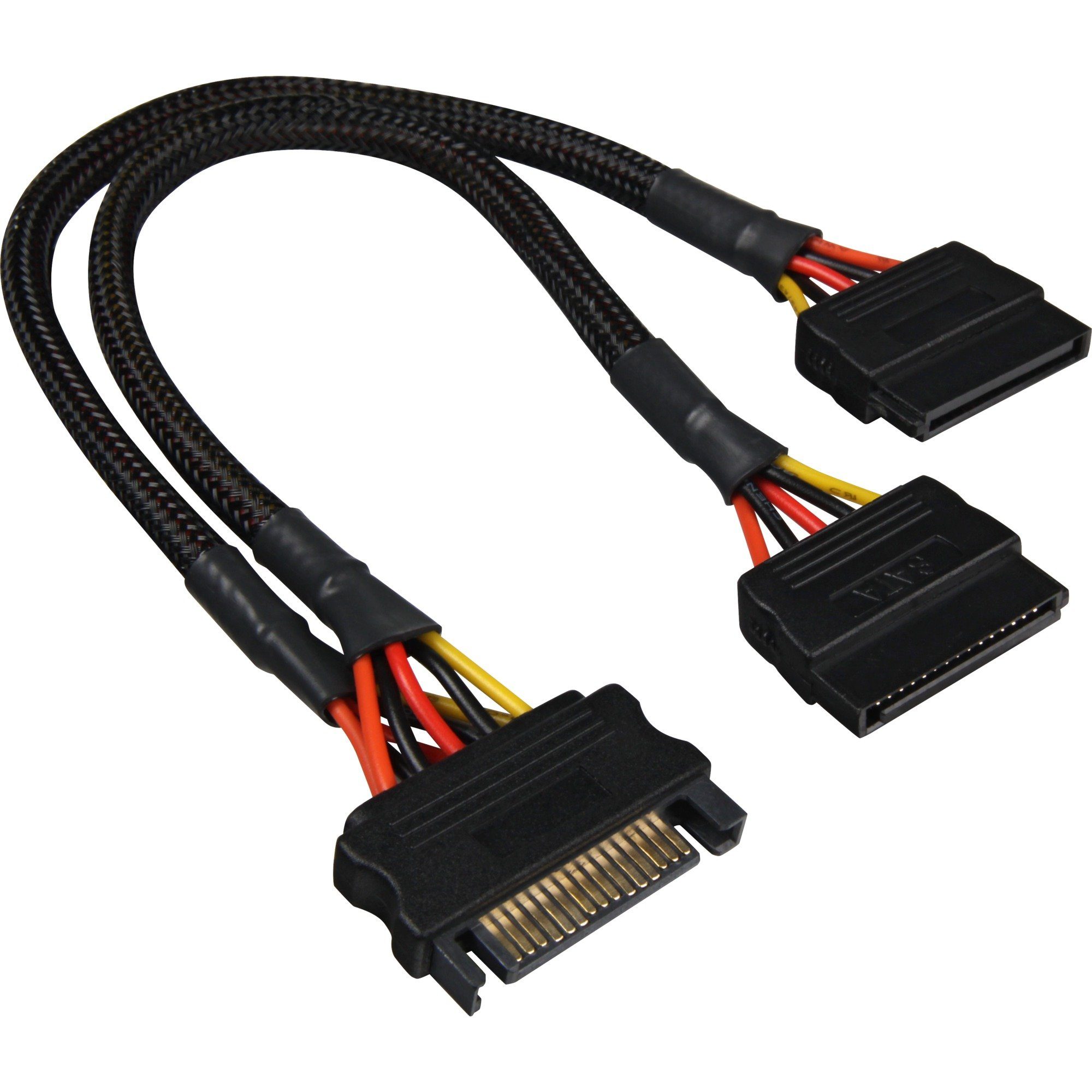 Sharkoon SATA Y-Stromkabel, Y-Kabel, (20cm) Computer-Kabel