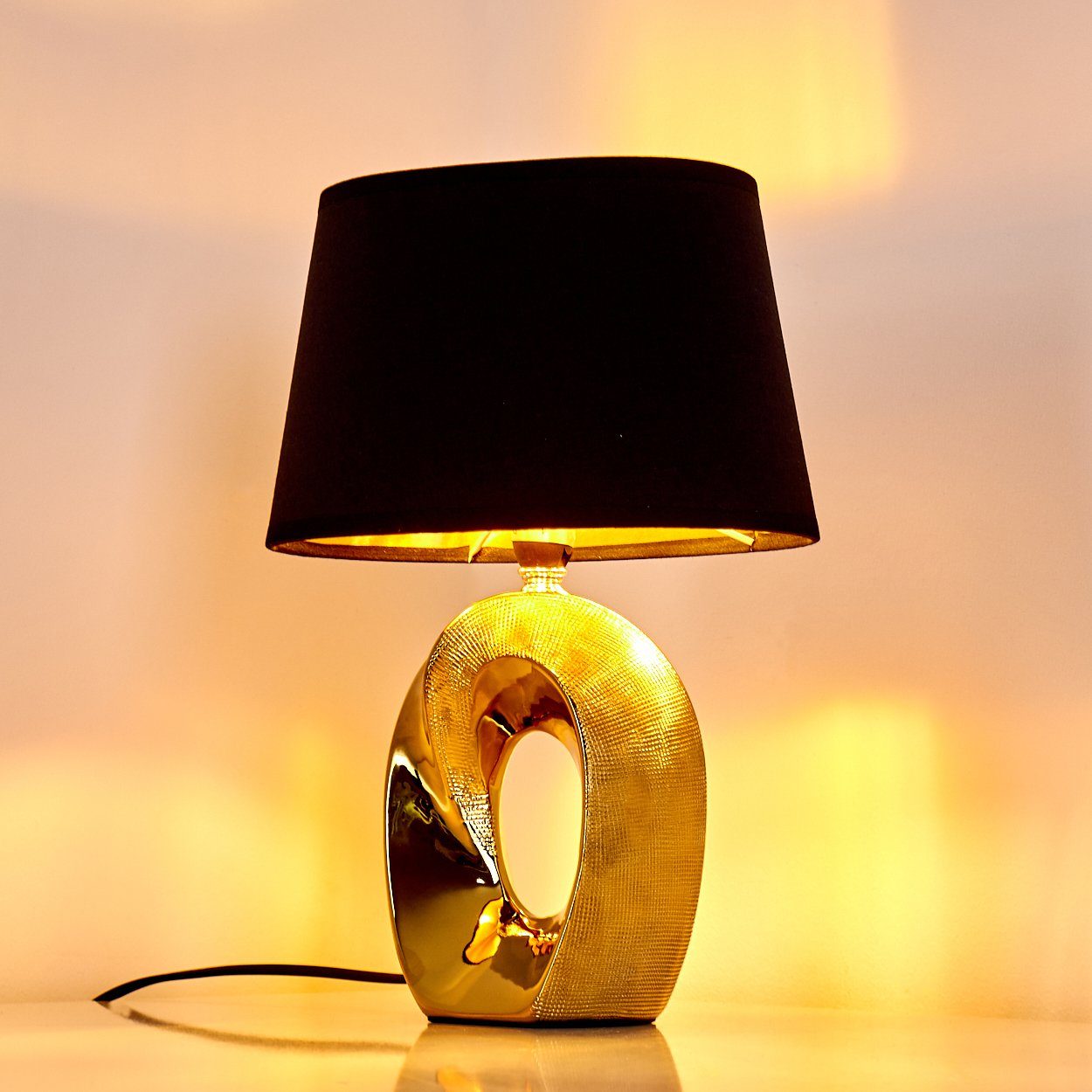 hofstein Tischleuchte Nacht Schreib Tisch Lese Lampen Schlaf Wohn Zimmer Raum Leuchten