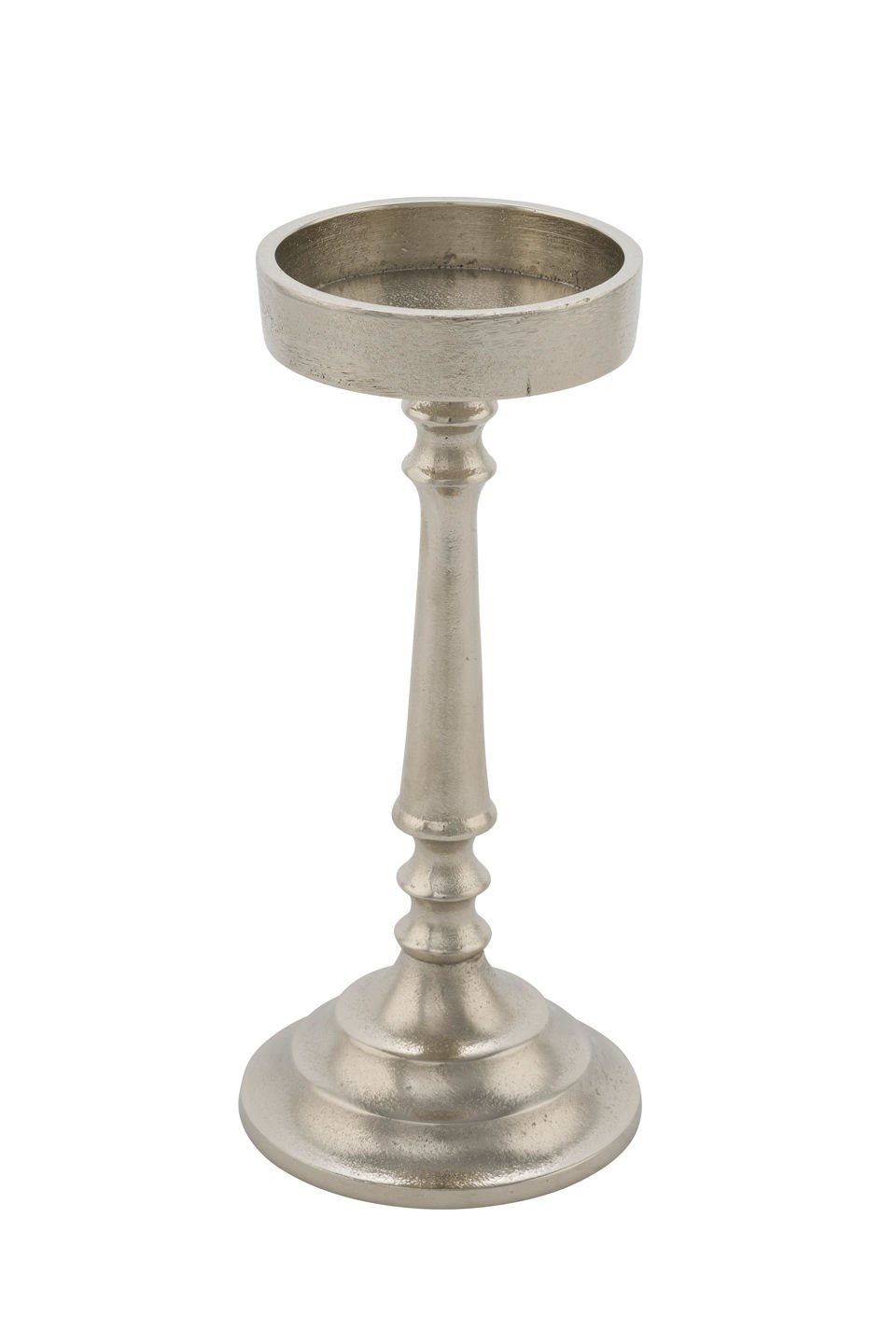 Kerzenständer Aluminium Kerzenständer silber - 22 cm