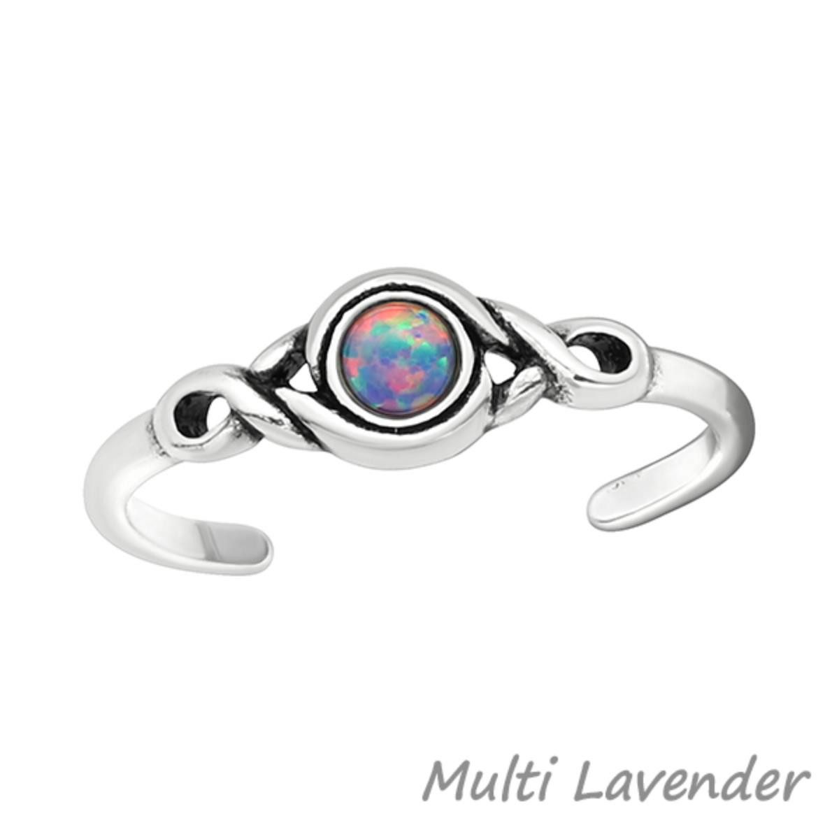 Order & Smile Schmuck Zehenring Zehenring Silber 925: Zehring mit Opal, gestempelt